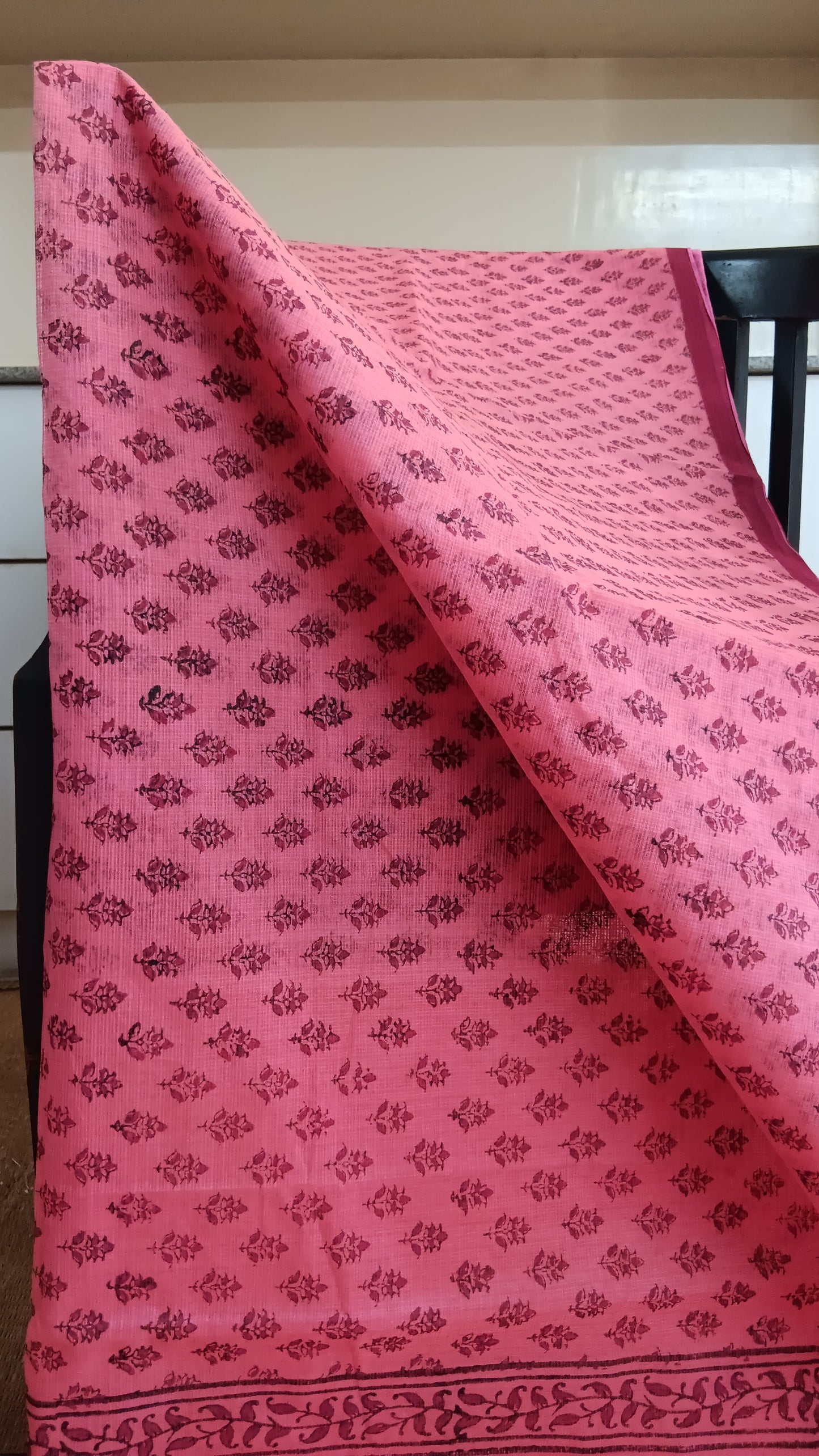 Block printed kota cotton saree (CKT-210)