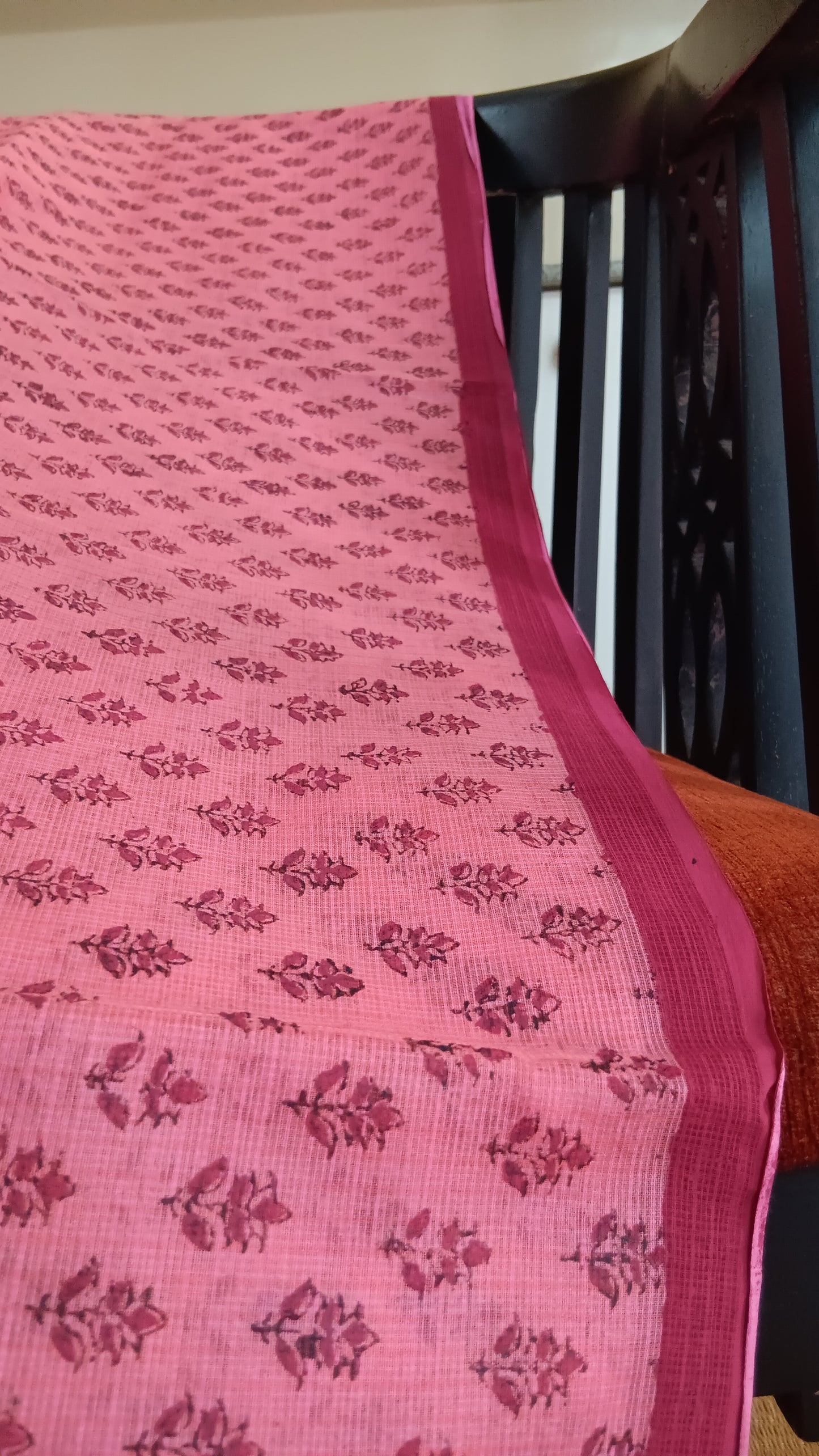 Block printed kota cotton saree (CKT-210)