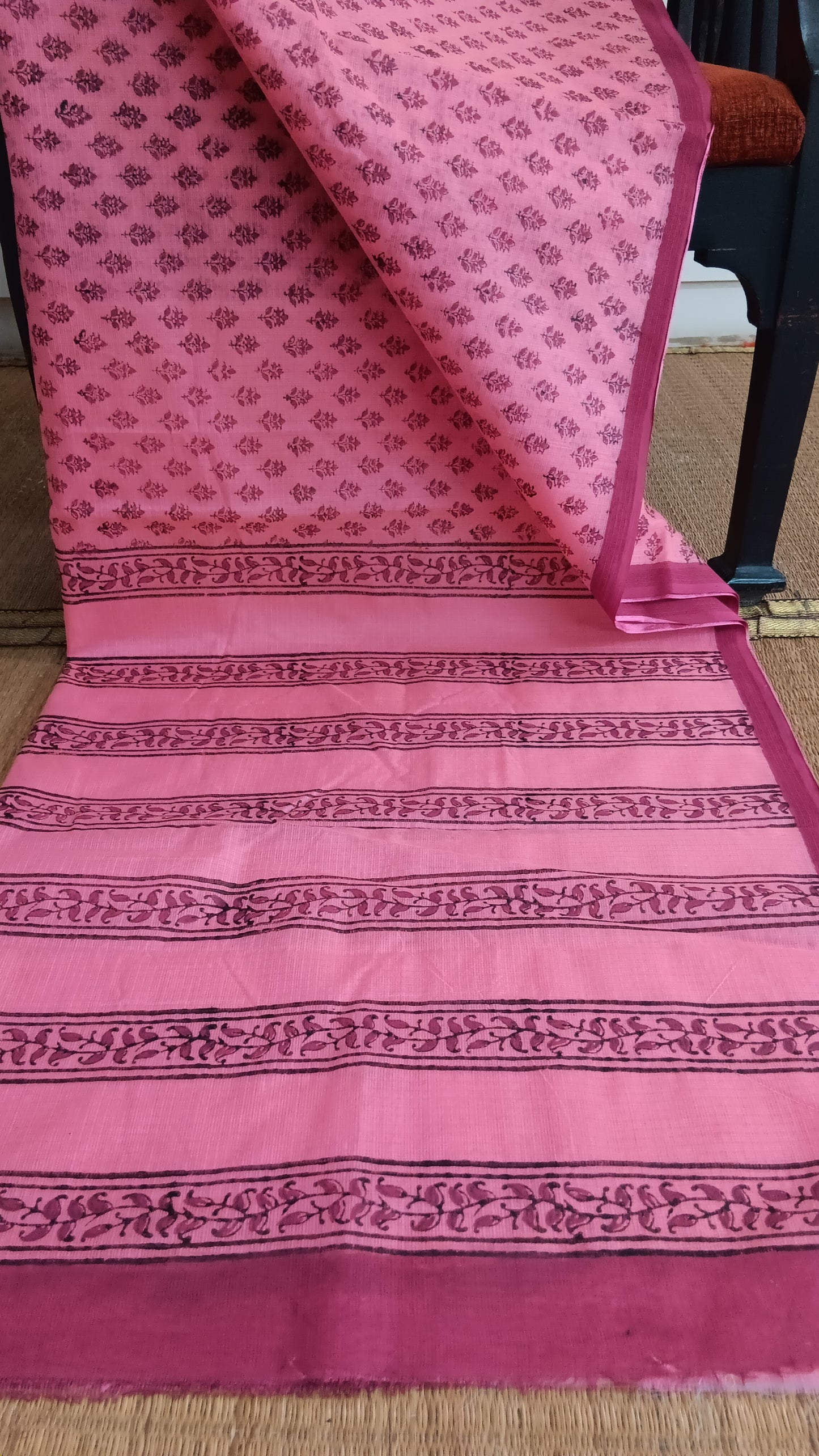 Block printed kota cotton saree (CKT-210)