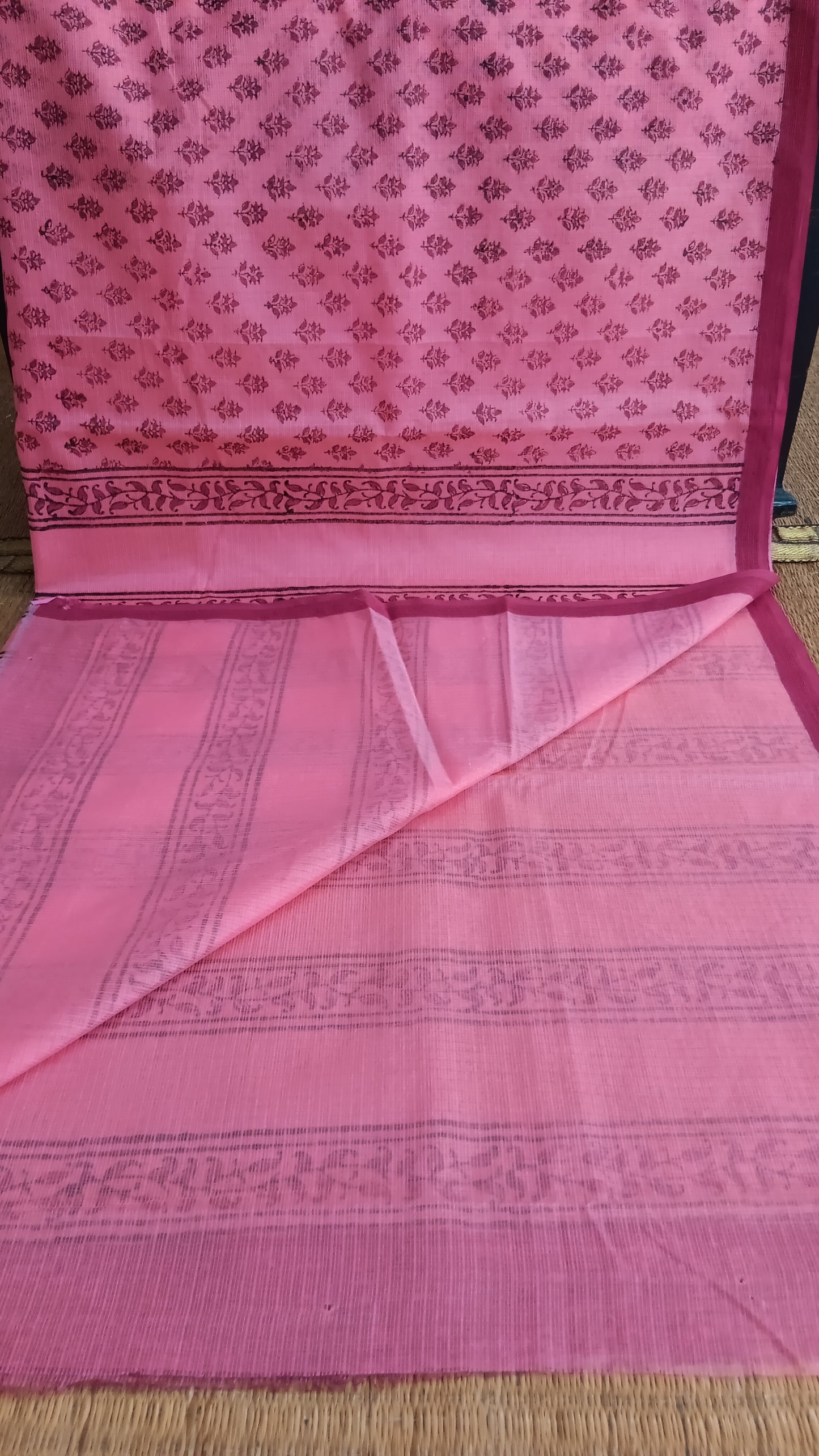 Block printed kota cotton saree (CKT-210)
