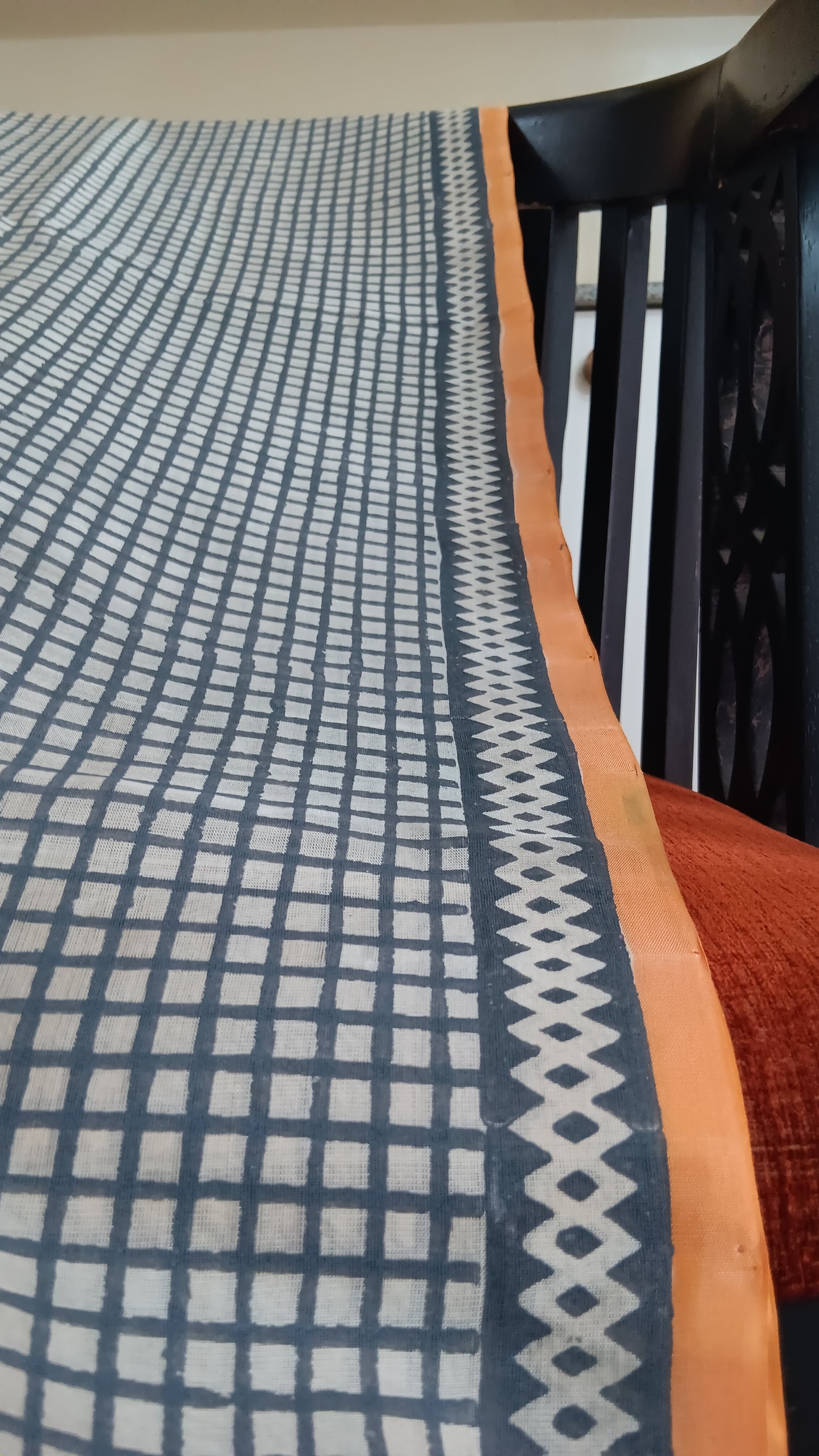 Block printed silk cotton saree (SC6-312)