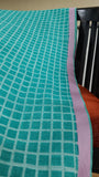 Simple and elegant thread border on the Blue Checks Daily Wear Cotton Saree