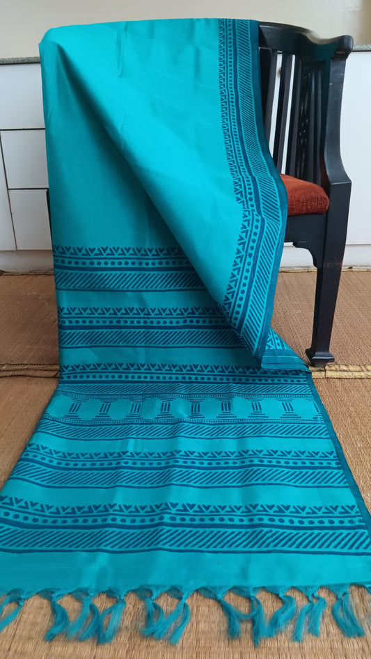 Blue handloom silk cotton saree (SC6-318)