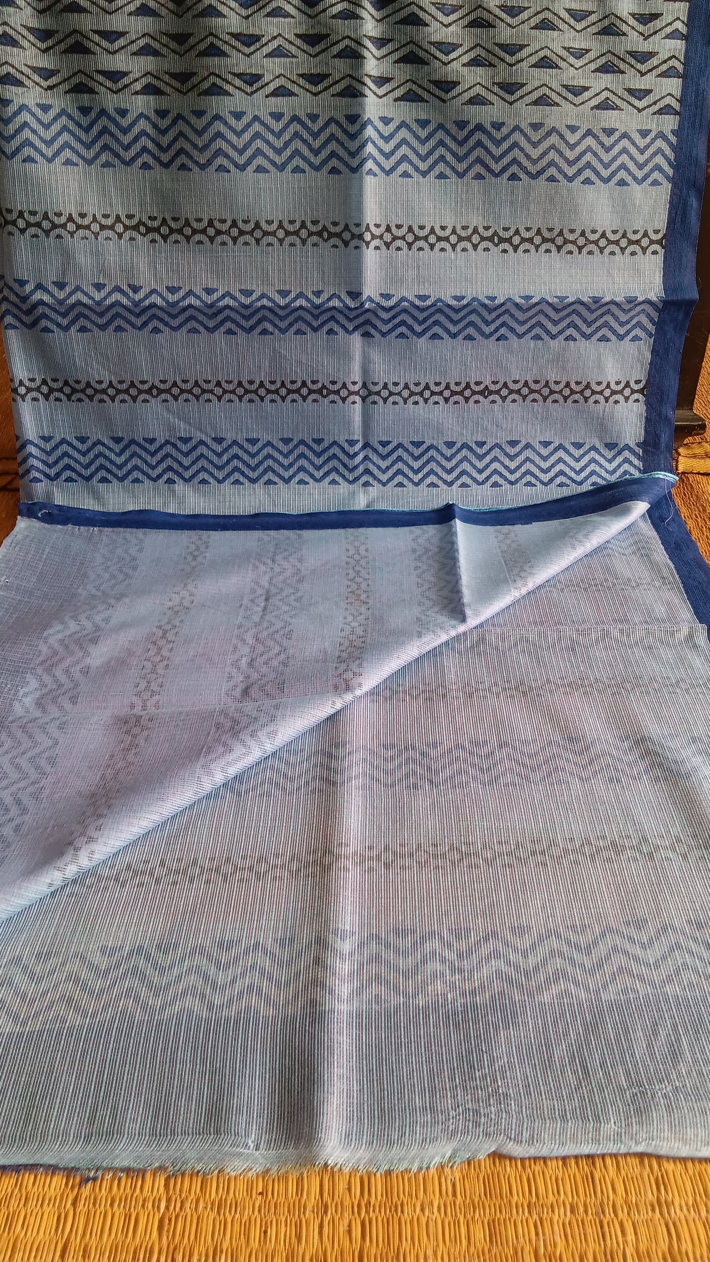 Daily wear blue kota cotton saree (CKT-208)