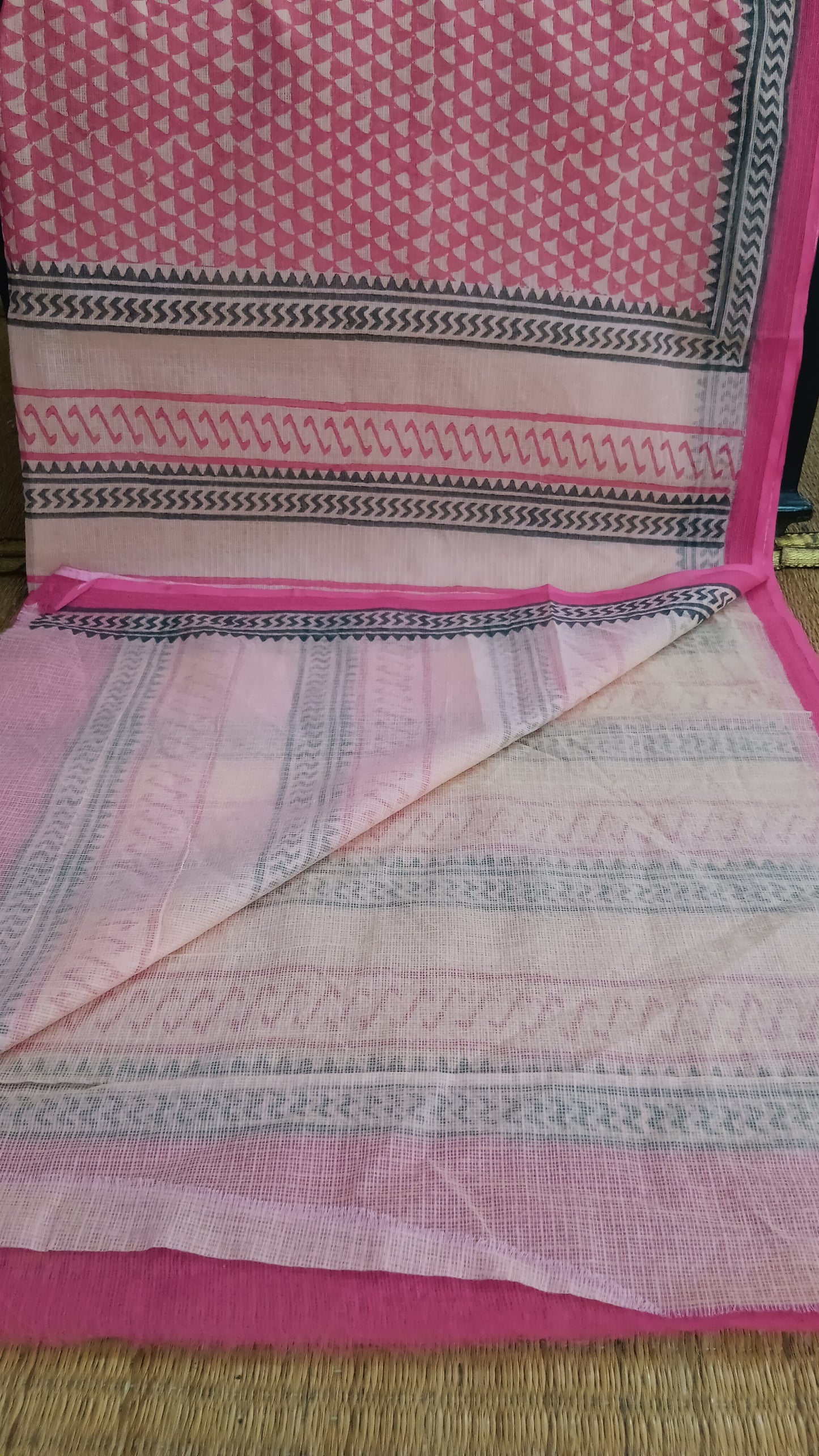 Daily wear pink kota cotton saree (CKT-226)