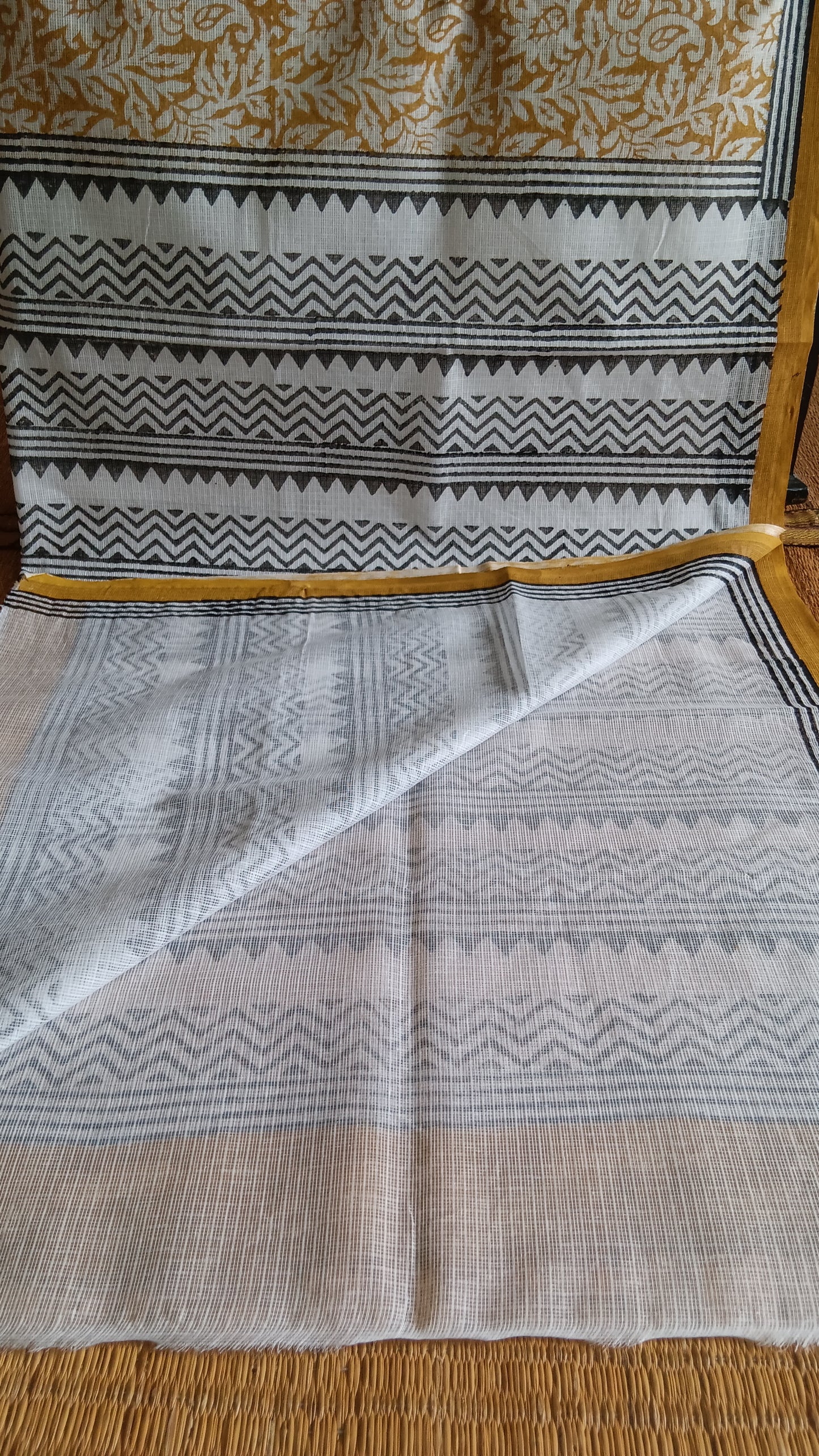 Mustard daily wear kota cotton saree (CKT-211)