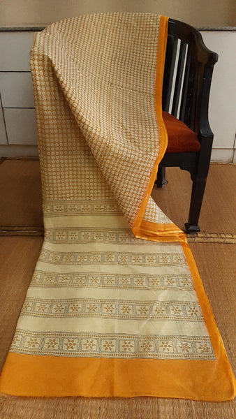 Mustard light weight daily wear saree (CKT-2165)