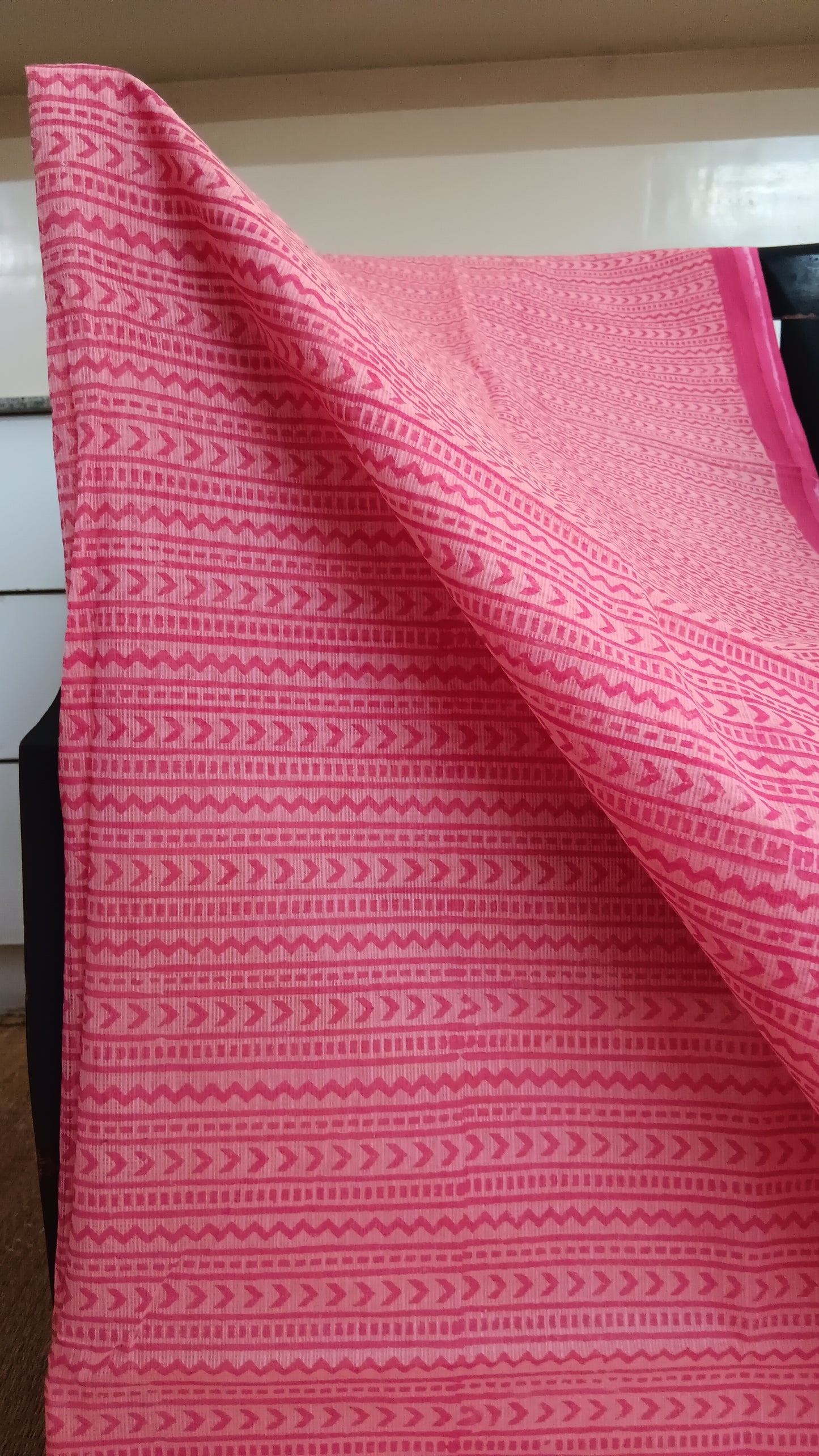 Pink daily wear kota cotton saree (CKT-224)