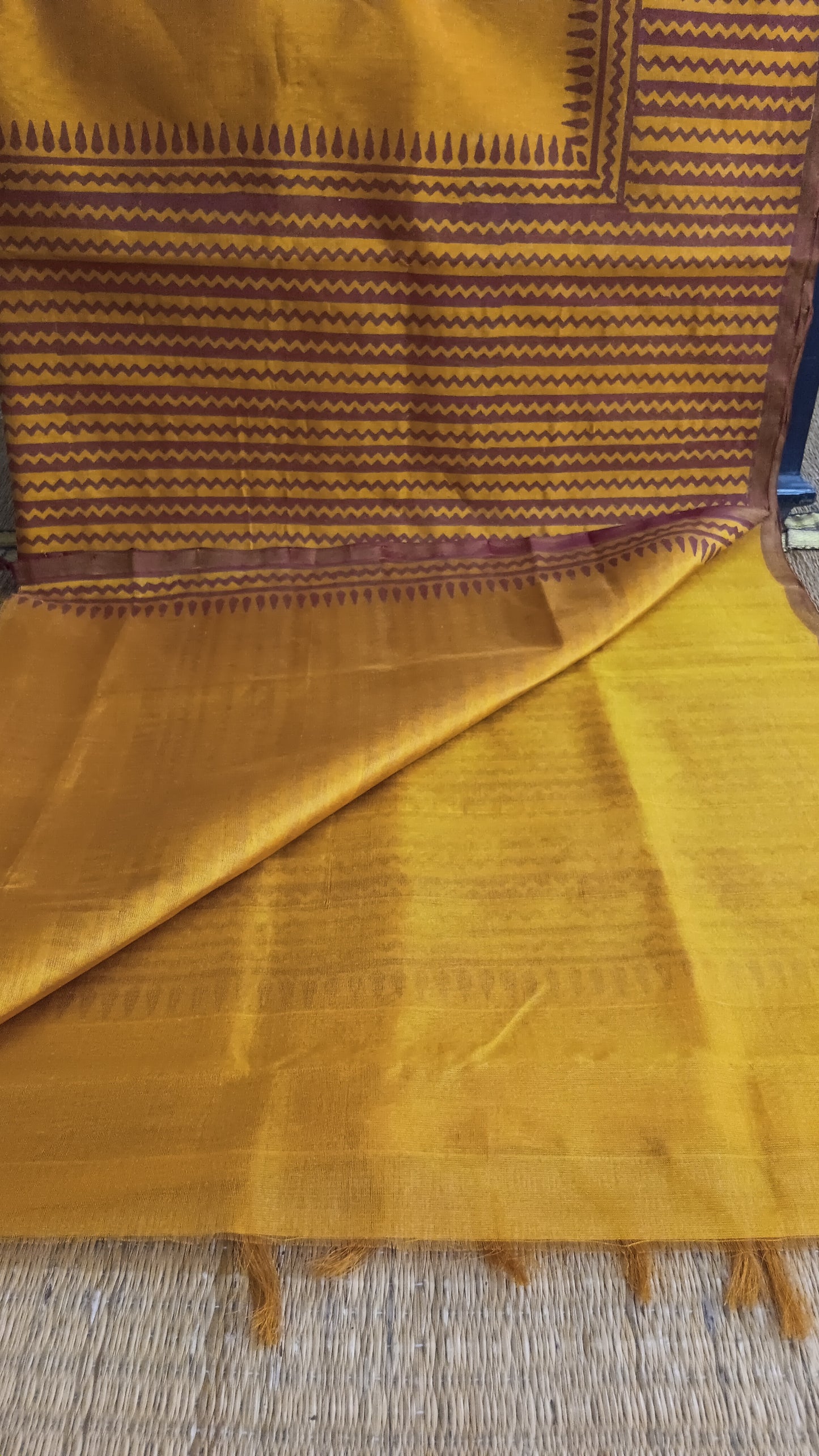 Big border printed silk cotton saree (SC6-316)