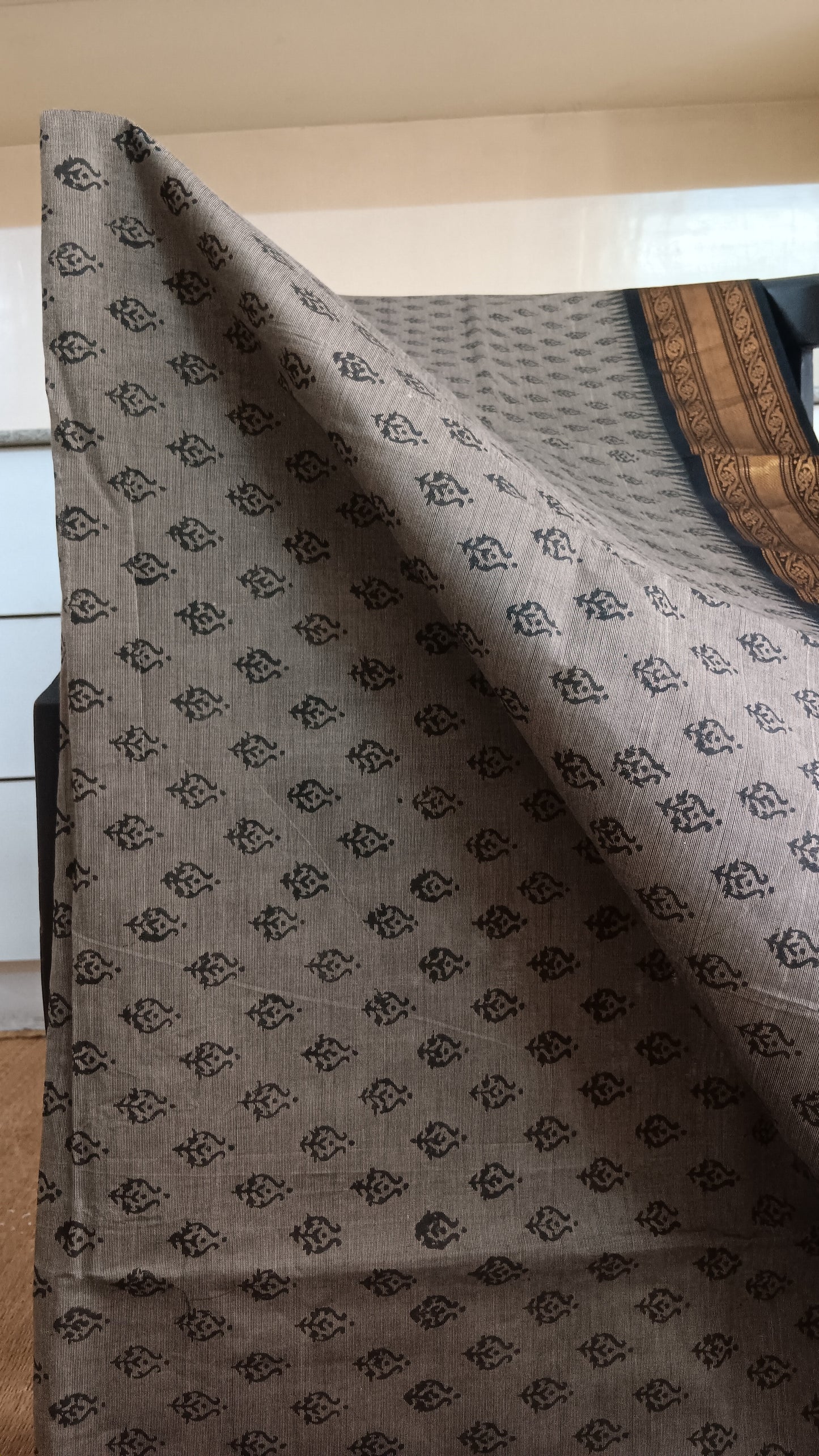 Black gold function wear cotton saree (CGOP-501)