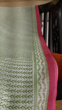 Block printed green pink kota saree (CKT-2057)