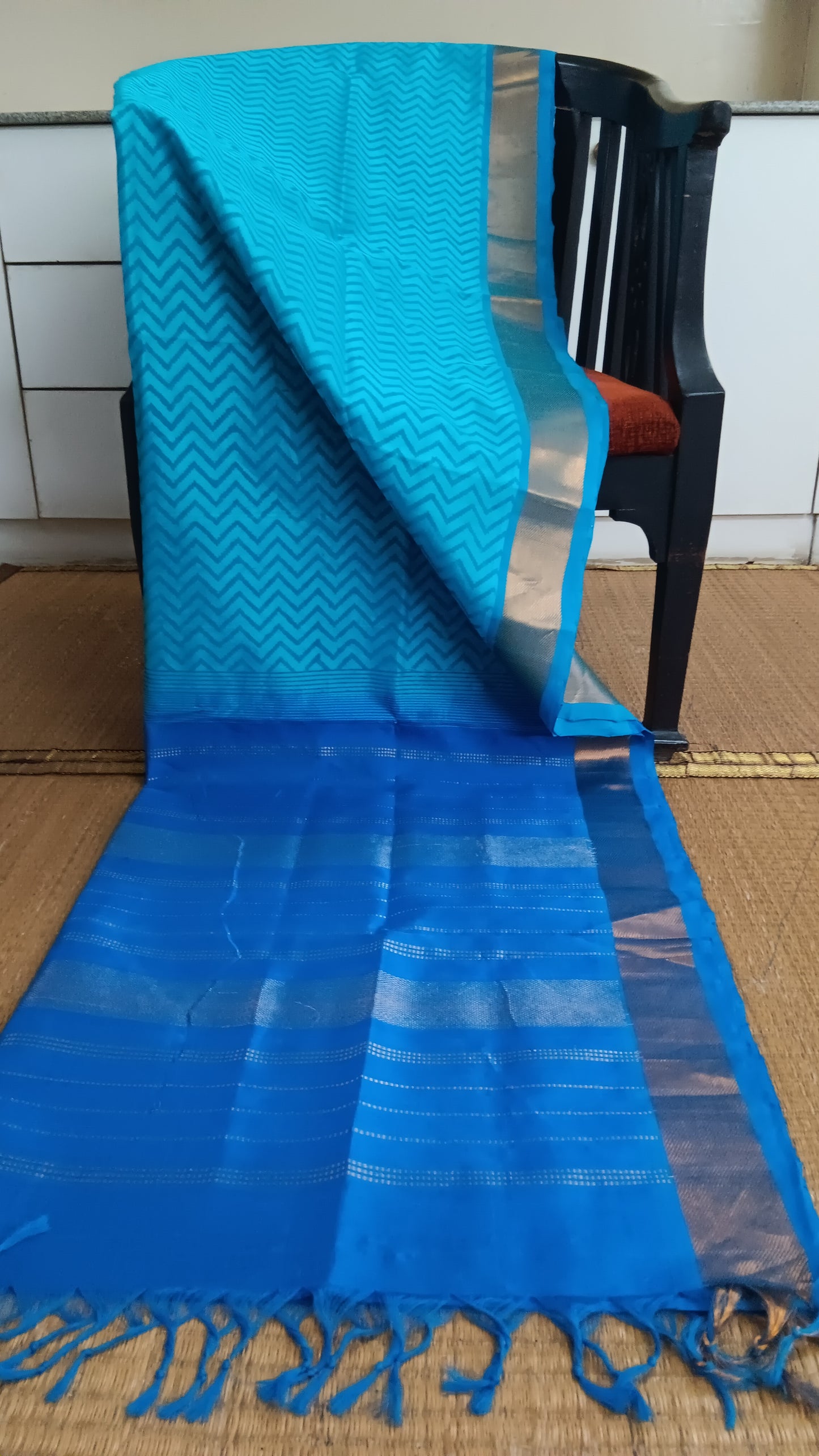 Blue handloom silk cotton saree (SC4-430)