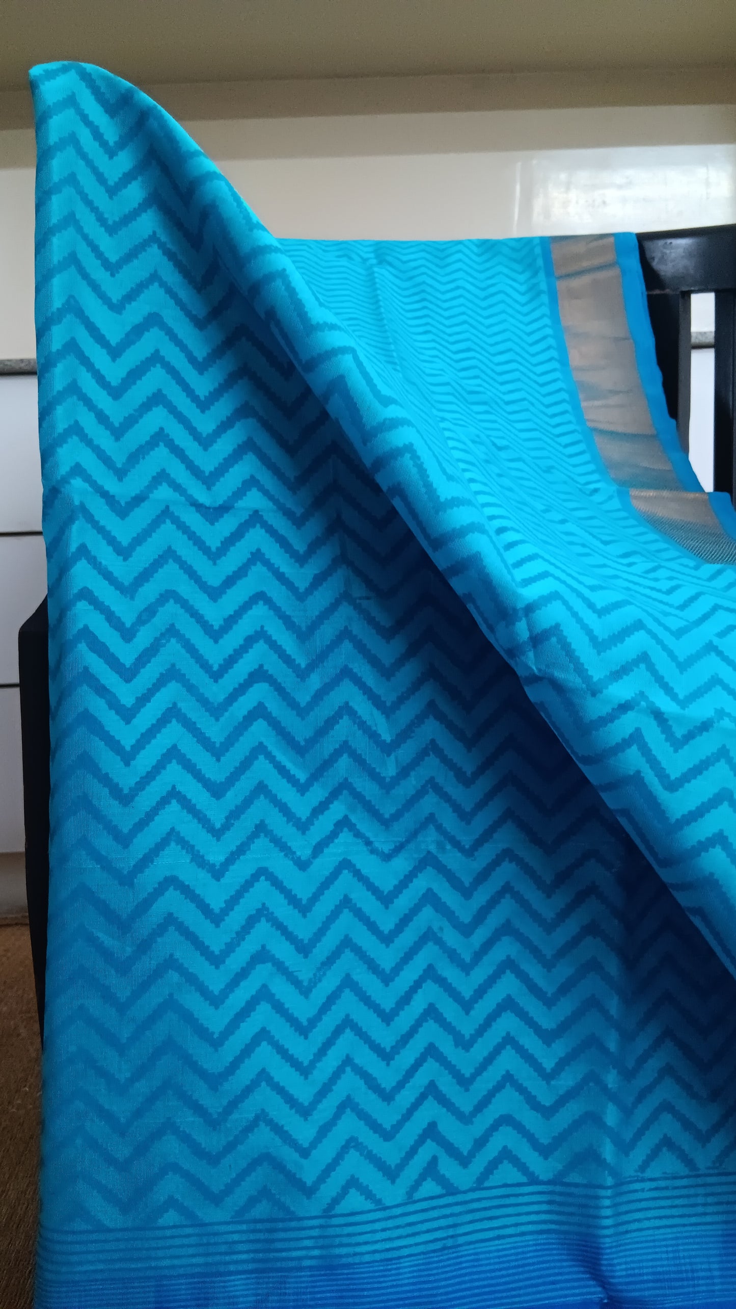 Blue handloom silk cotton saree (SC4-430)