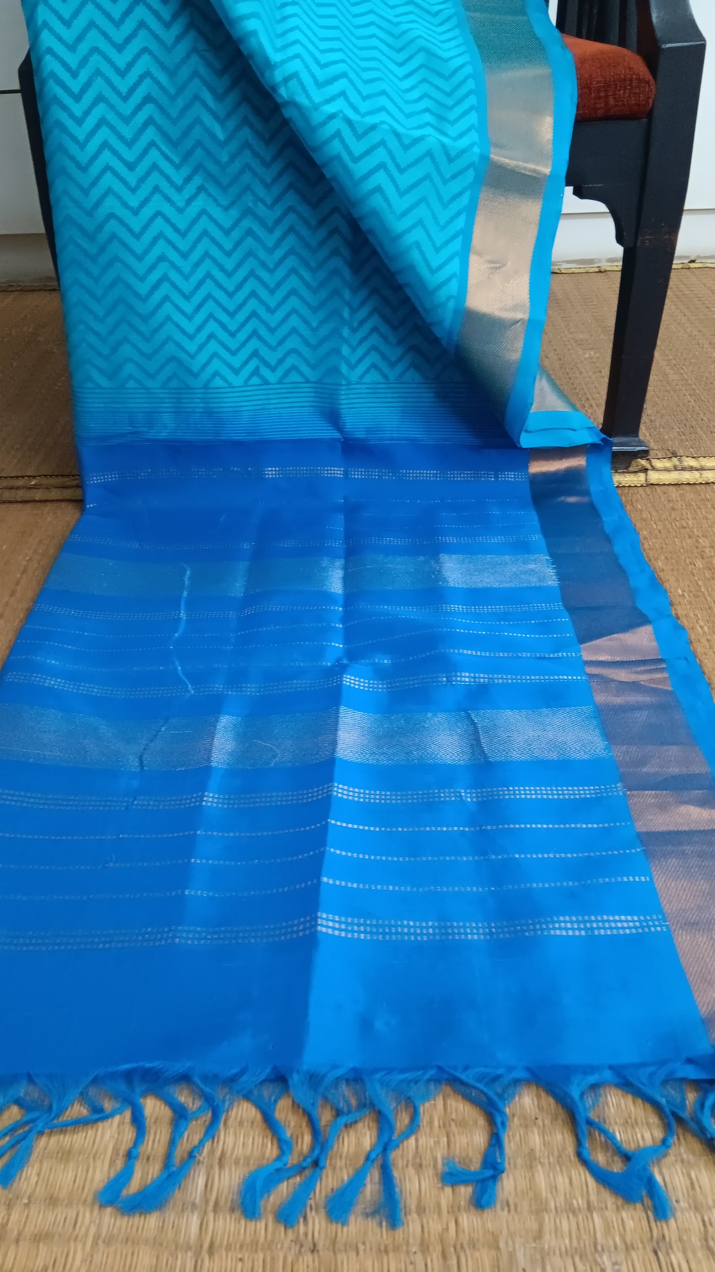 Blue handloom silk cotton saree (SC4-430)