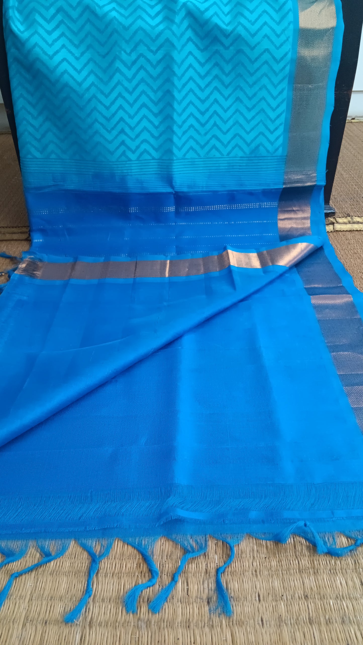 Blue handloom silk cotton saree (SC4-430)