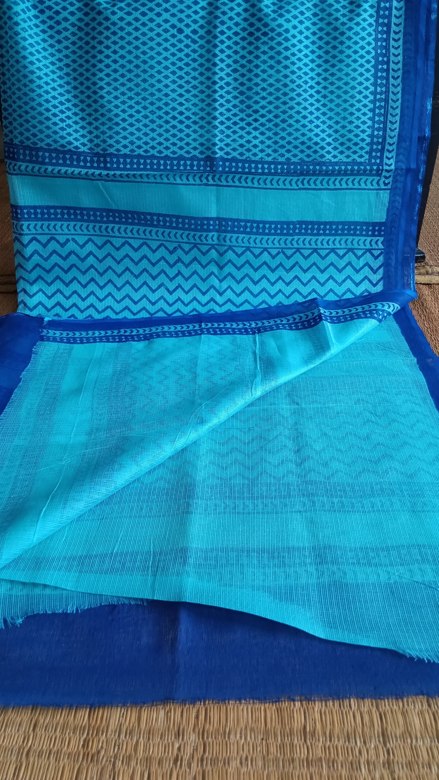 Blue-printed-kota-cotton-saree-CKT-201