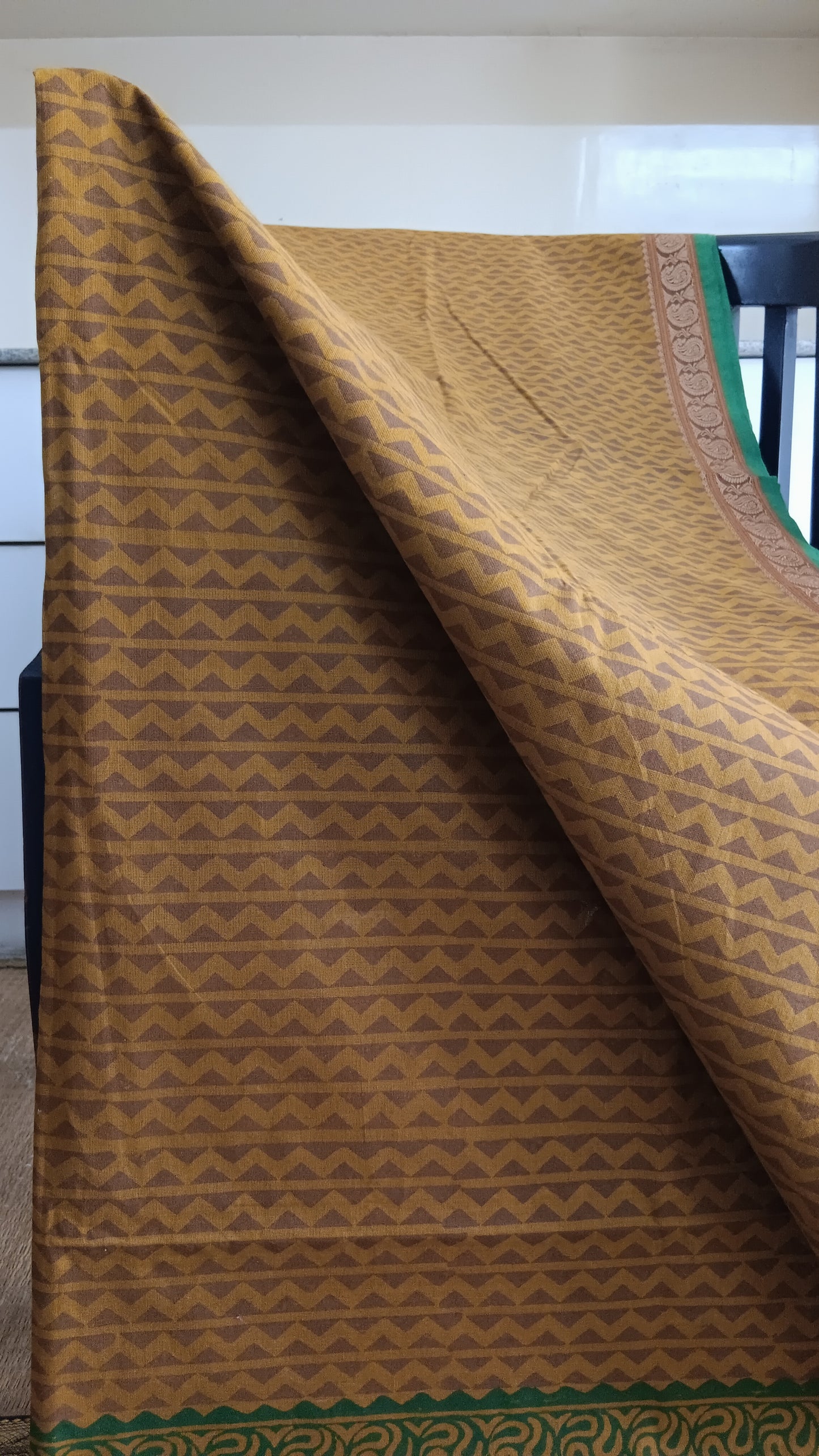 Brown daily wear cotton saree (DW-128)