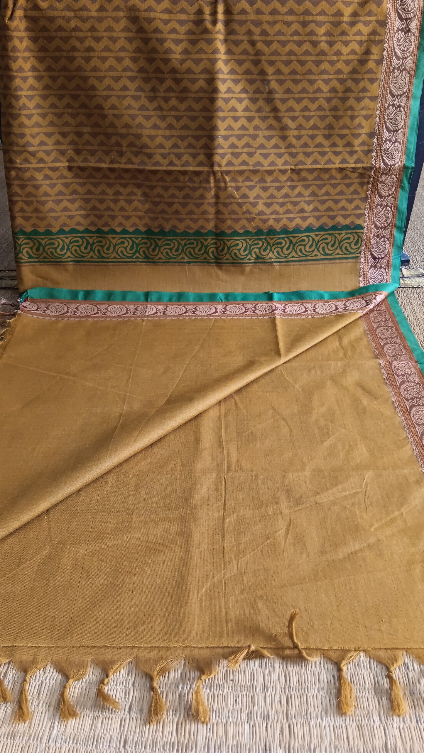 Brown daily wear cotton saree (DW-128)