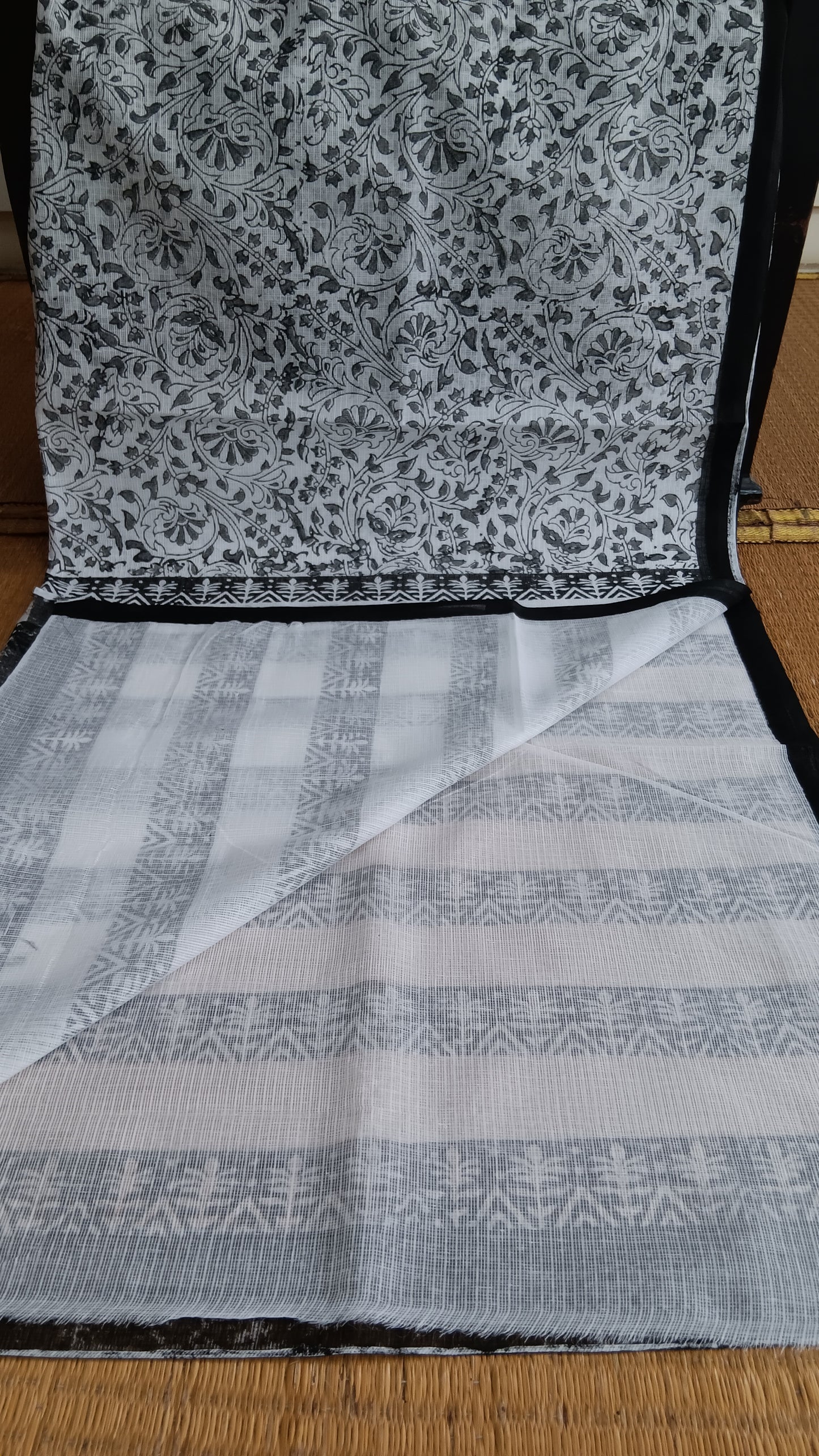 Daily use block printed kota cotton saree (CKT-113)