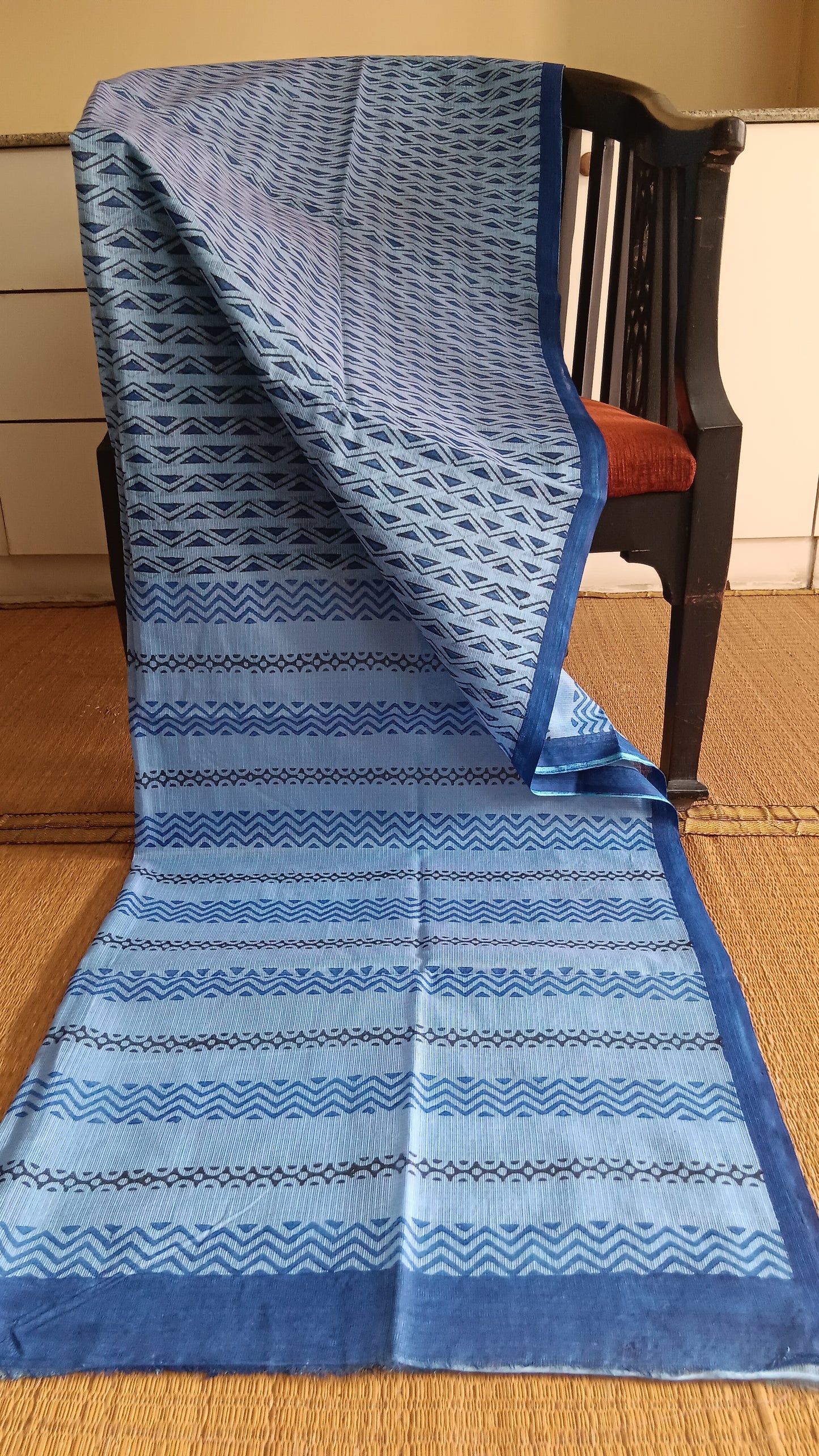 Daily wear blue kota cotton saree (CKT-208)