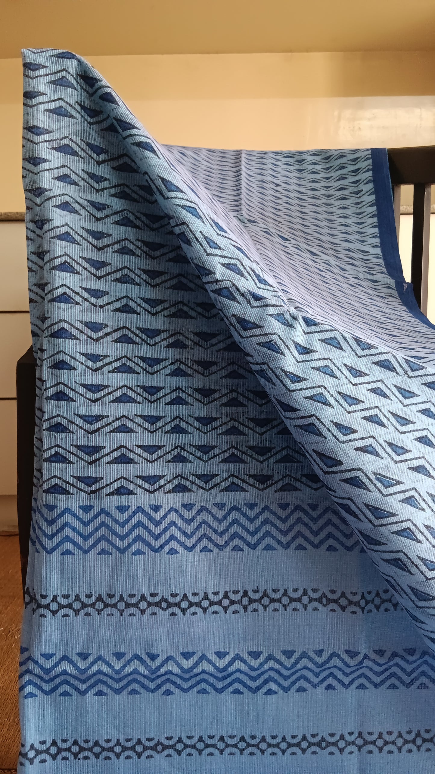 Daily wear blue kota cotton saree (CKT-208)