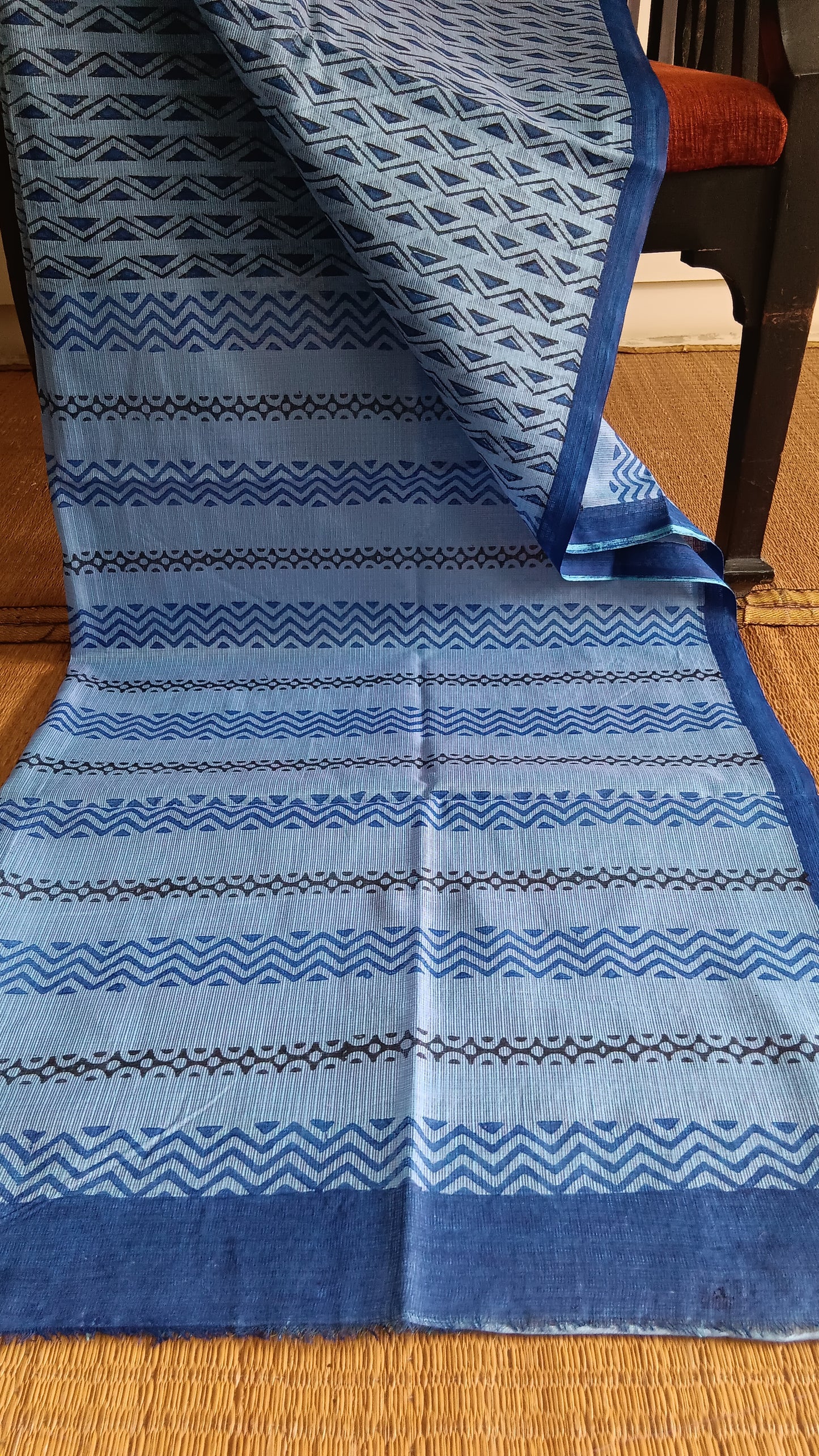 Daily wear blue kota cotton saree (CKT-208)