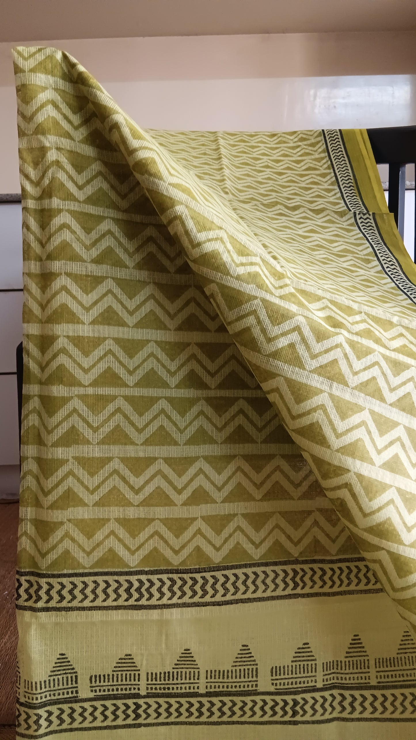 Green daily wear kota cotton saree (CKT-212)