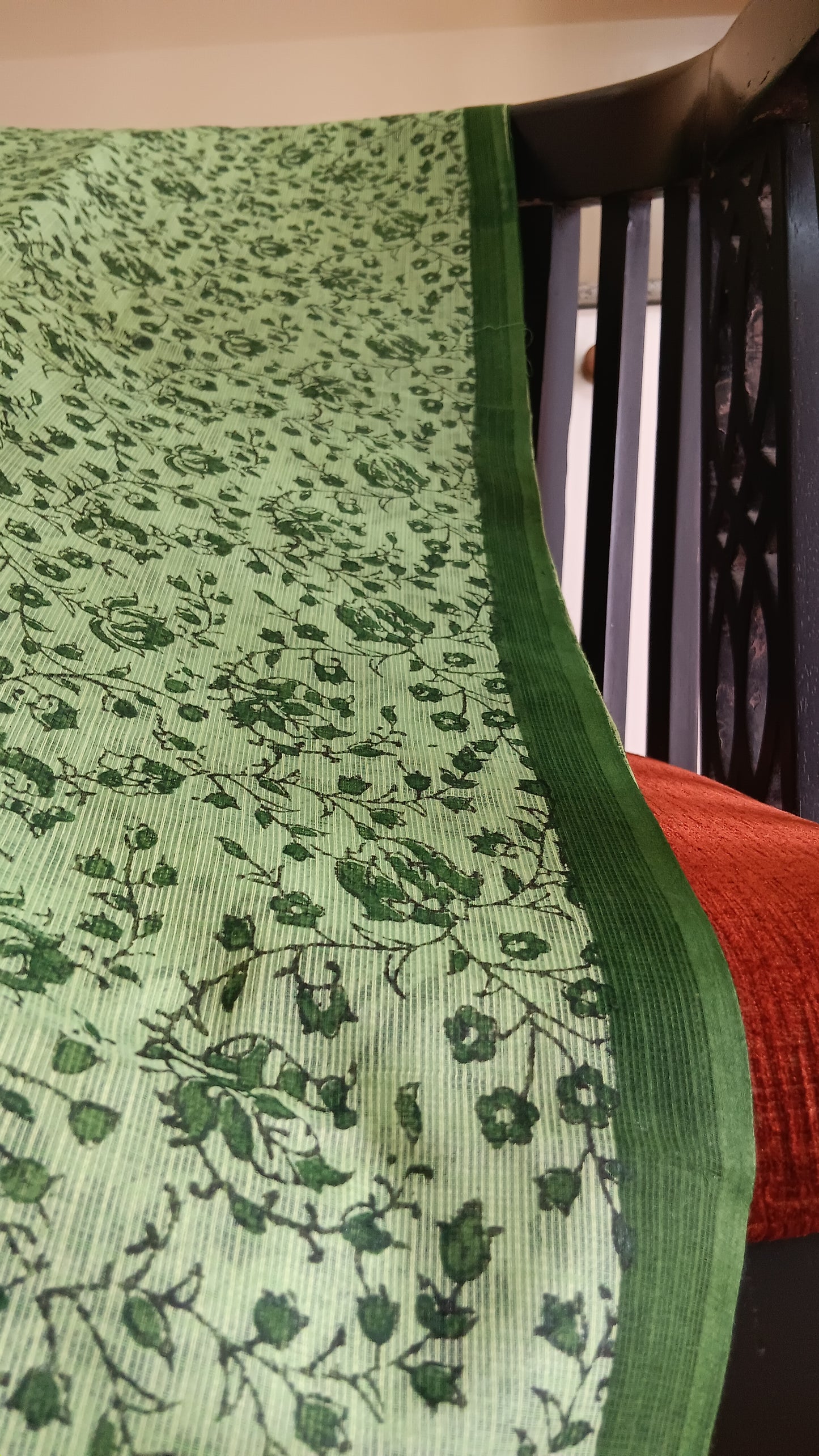 Green daily wear kota cotton saree (CKT-216)