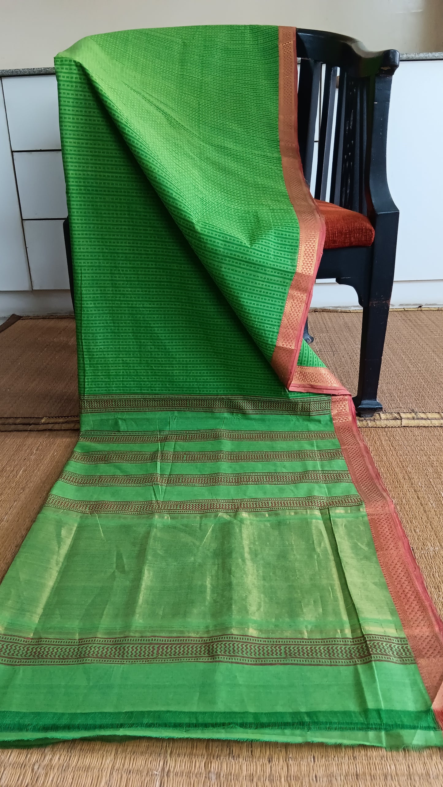 Green mangalgiri cotton saree (MG2-101)