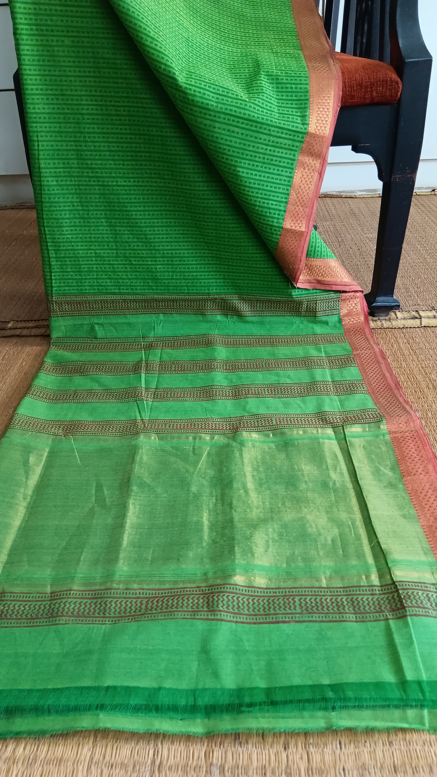 Green mangalgiri cotton saree (MG2-101)