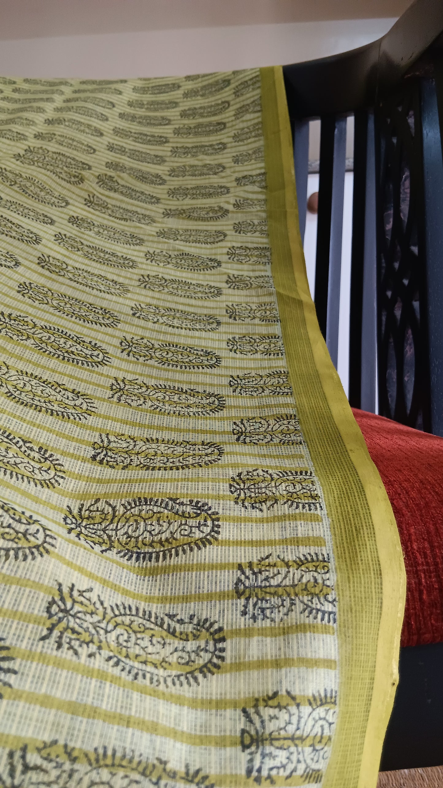 Green printed daily wear cotton saree (CKT-215)