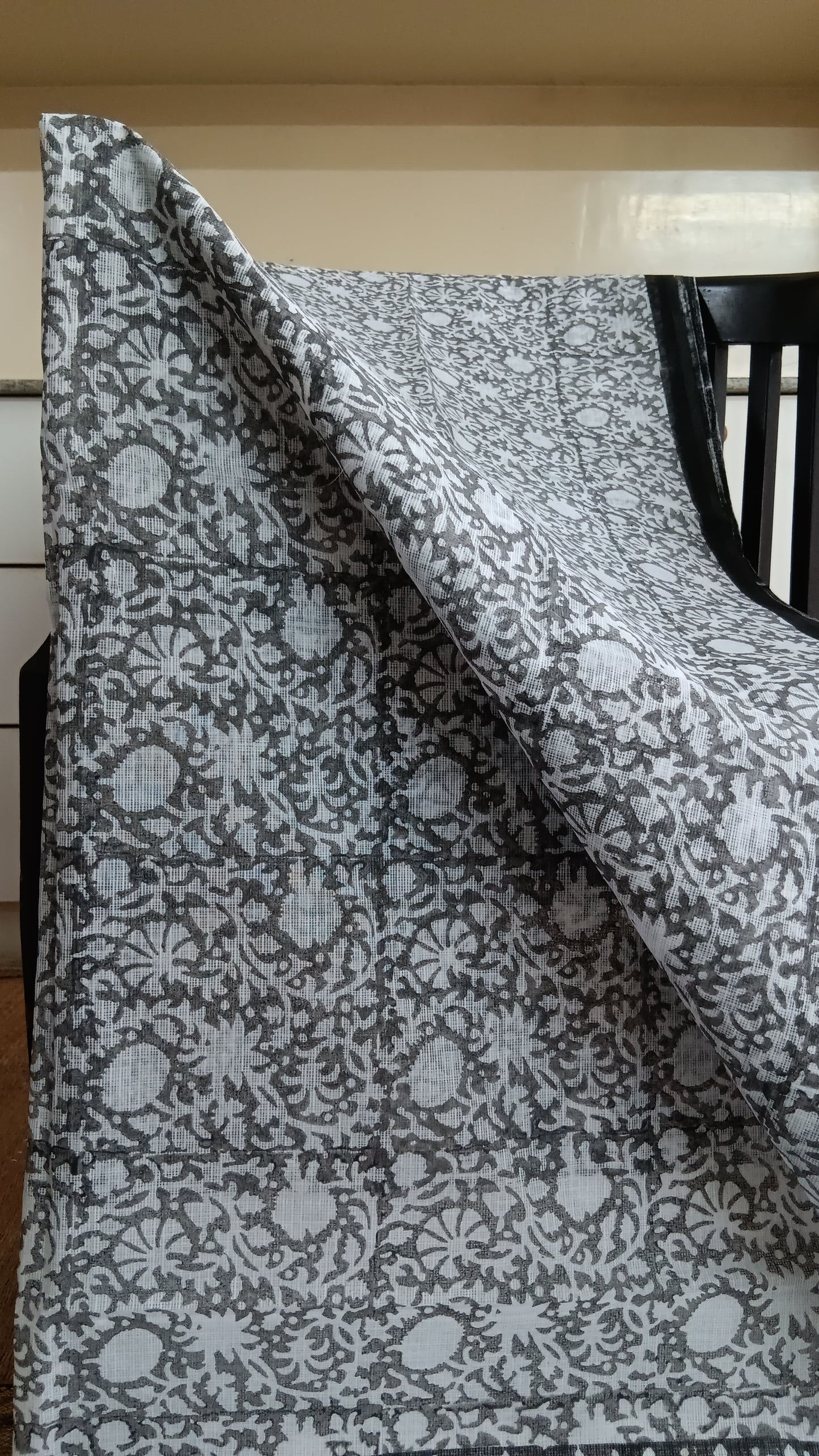 Grey daily use kota cotton saree (CKT-116)