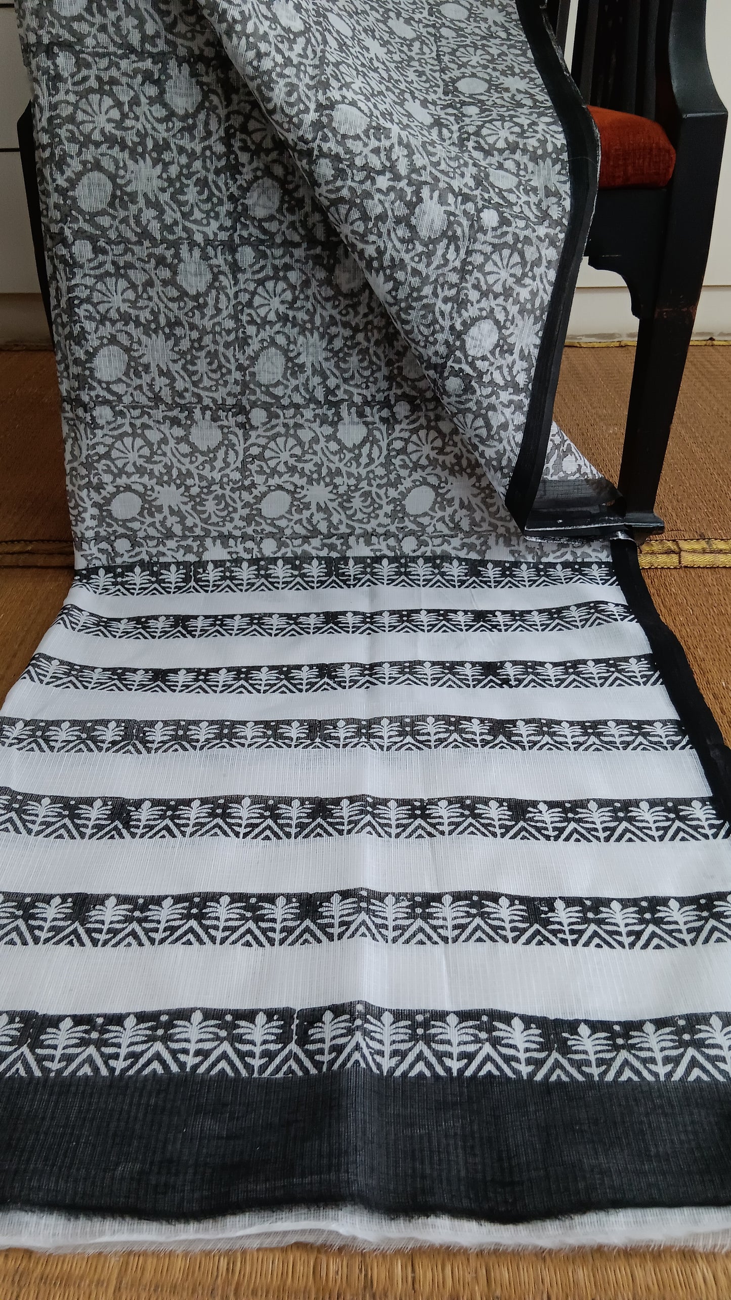 Grey daily use kota cotton saree (CKT-116)