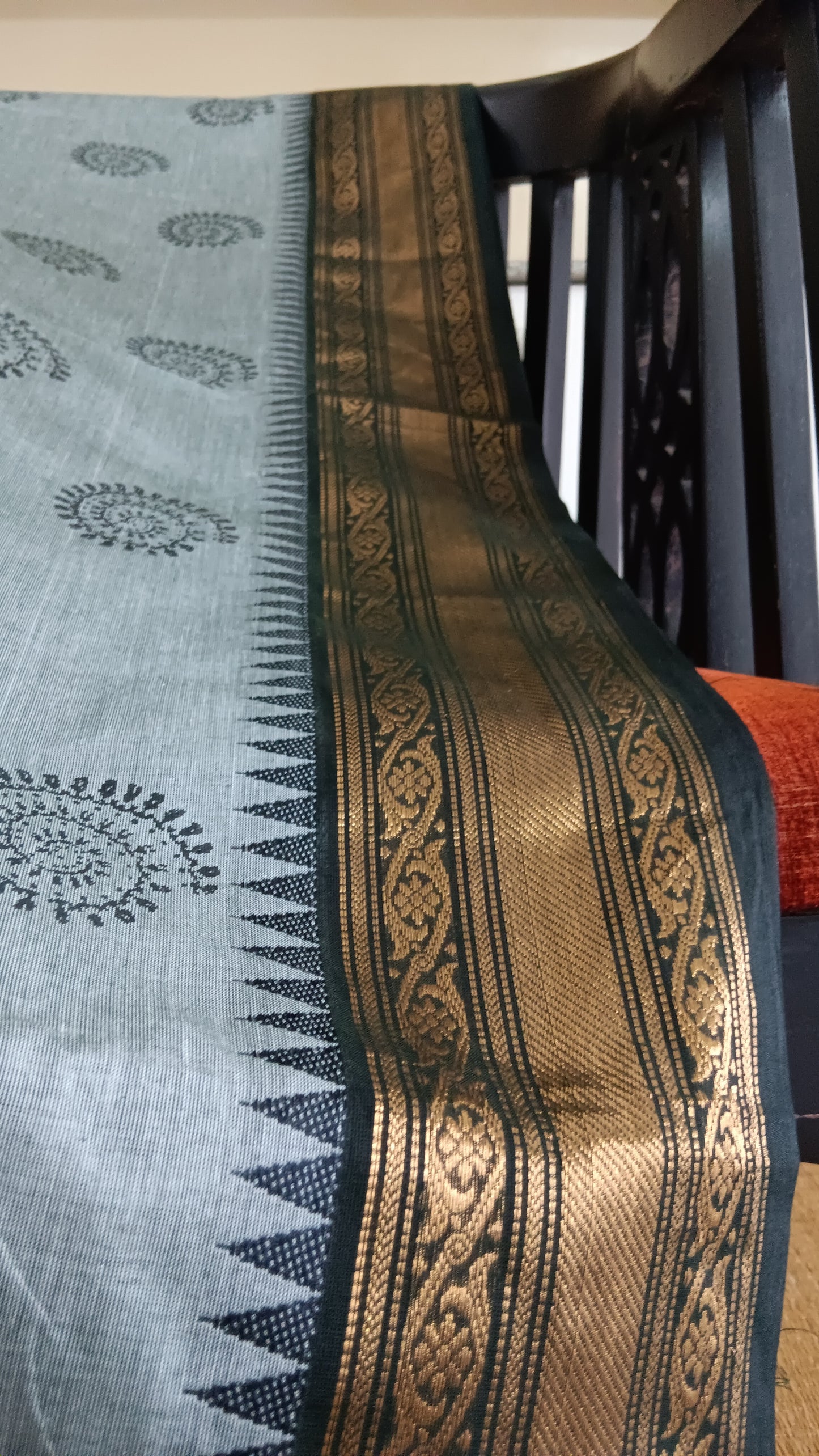 Grey function wear saree warli motif (CGOP-930)