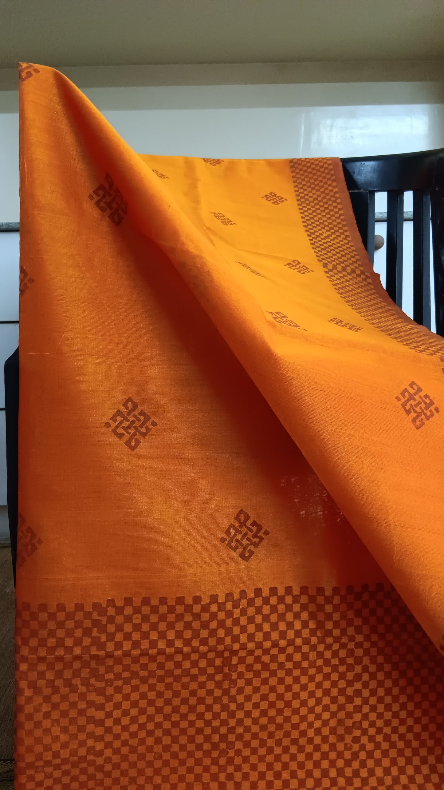 Kolam print silk cotton saree (SCP-140)