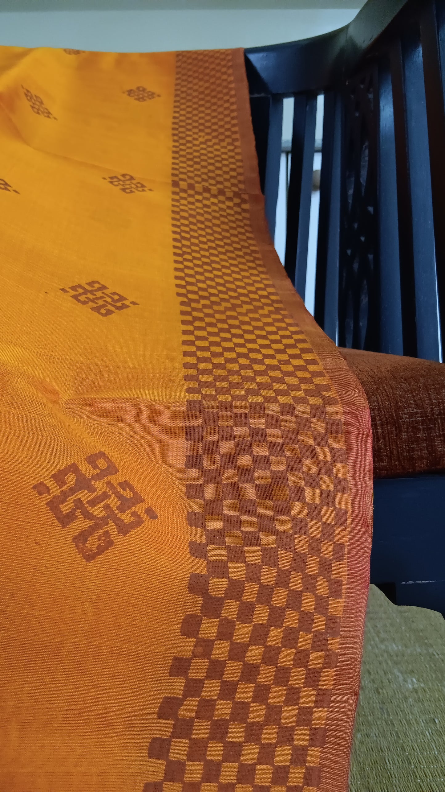 Kolam print silk cotton saree (SCP-140)