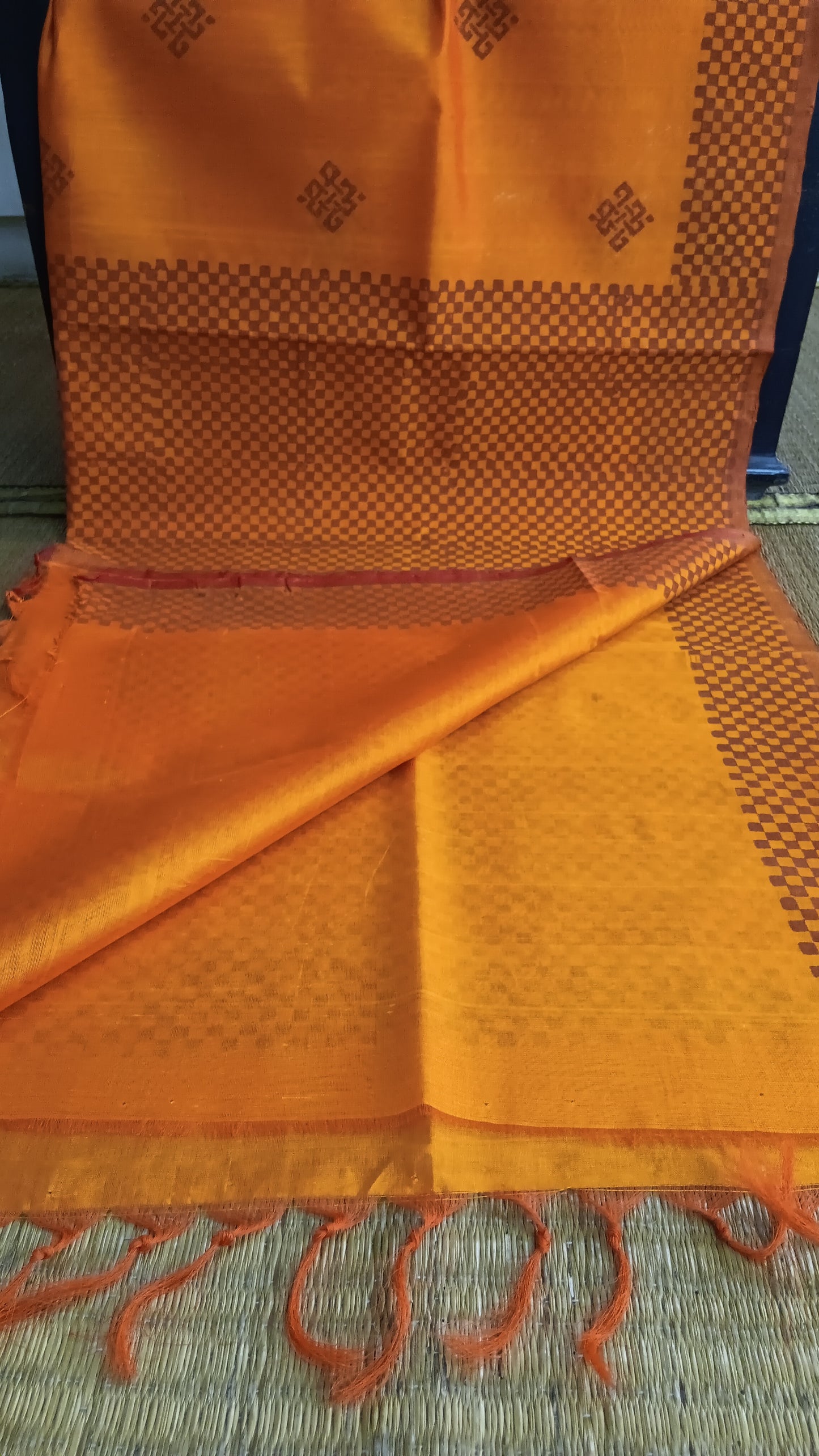 Kolam print silk cotton saree (SCP-140)