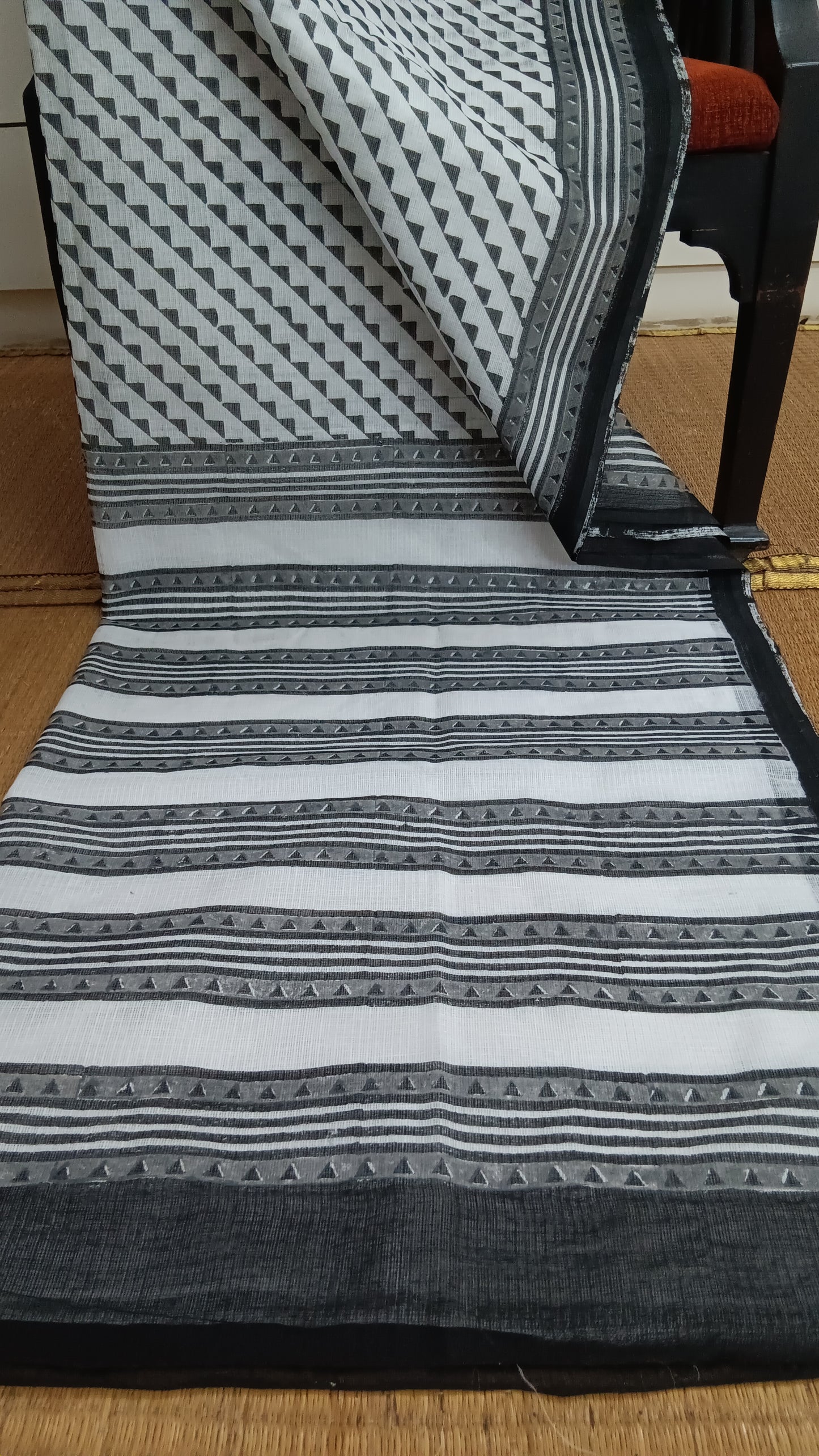 Kota cotton saree - block printed (CKT-105)