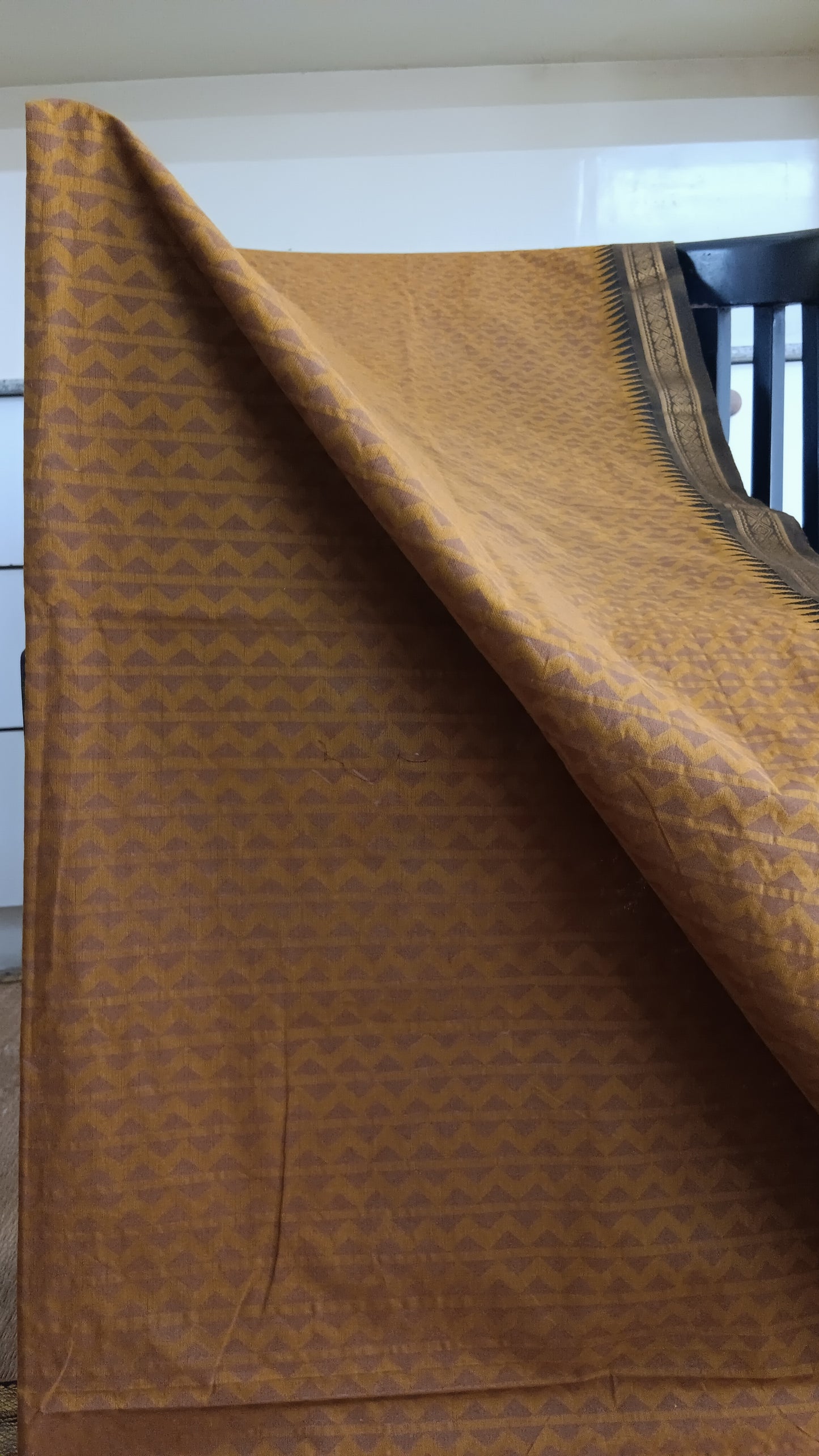 Mustard function wear cotton saree (CGOP-943)