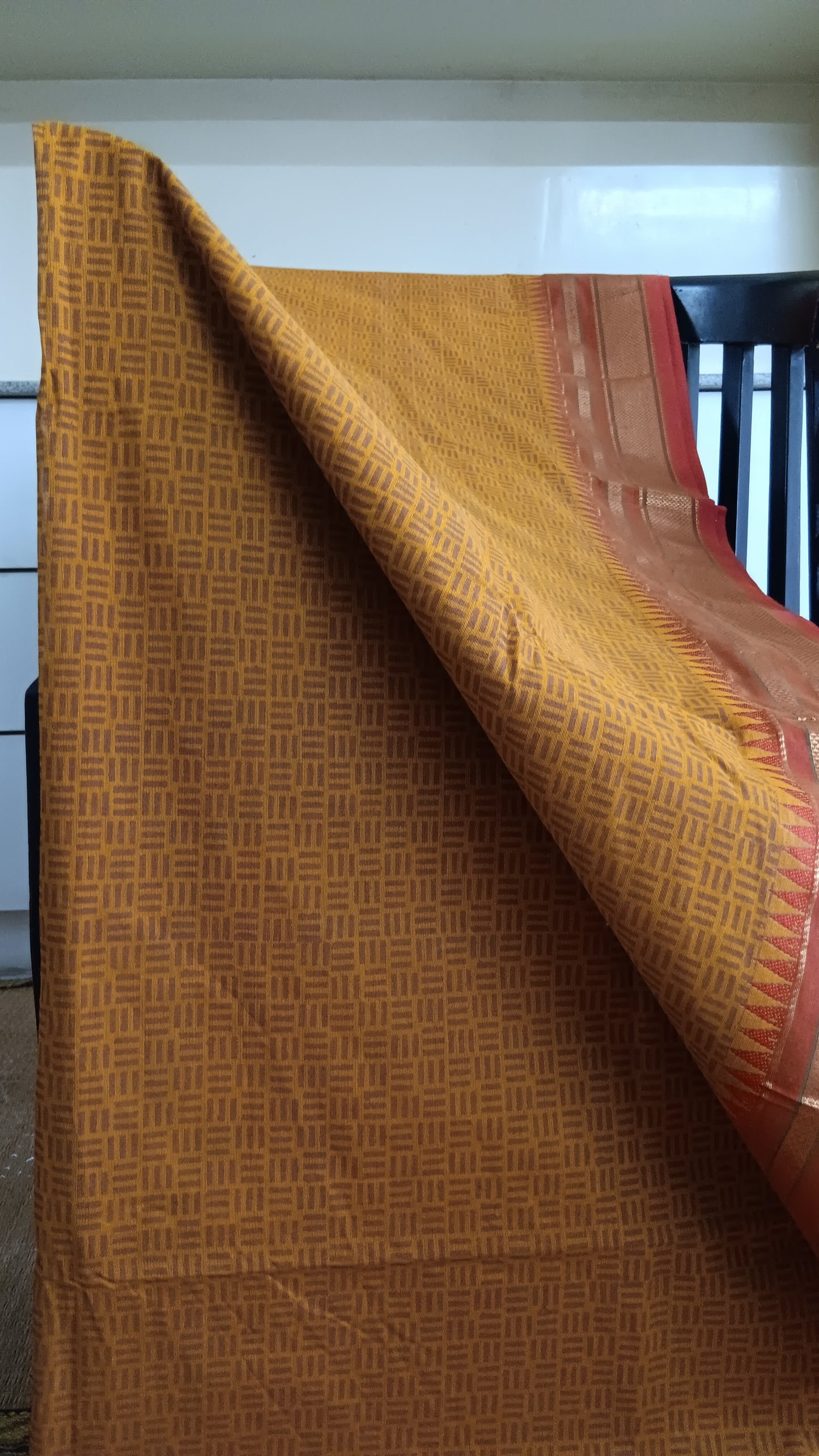 Ochre printed function wear saree (CGOP-929)