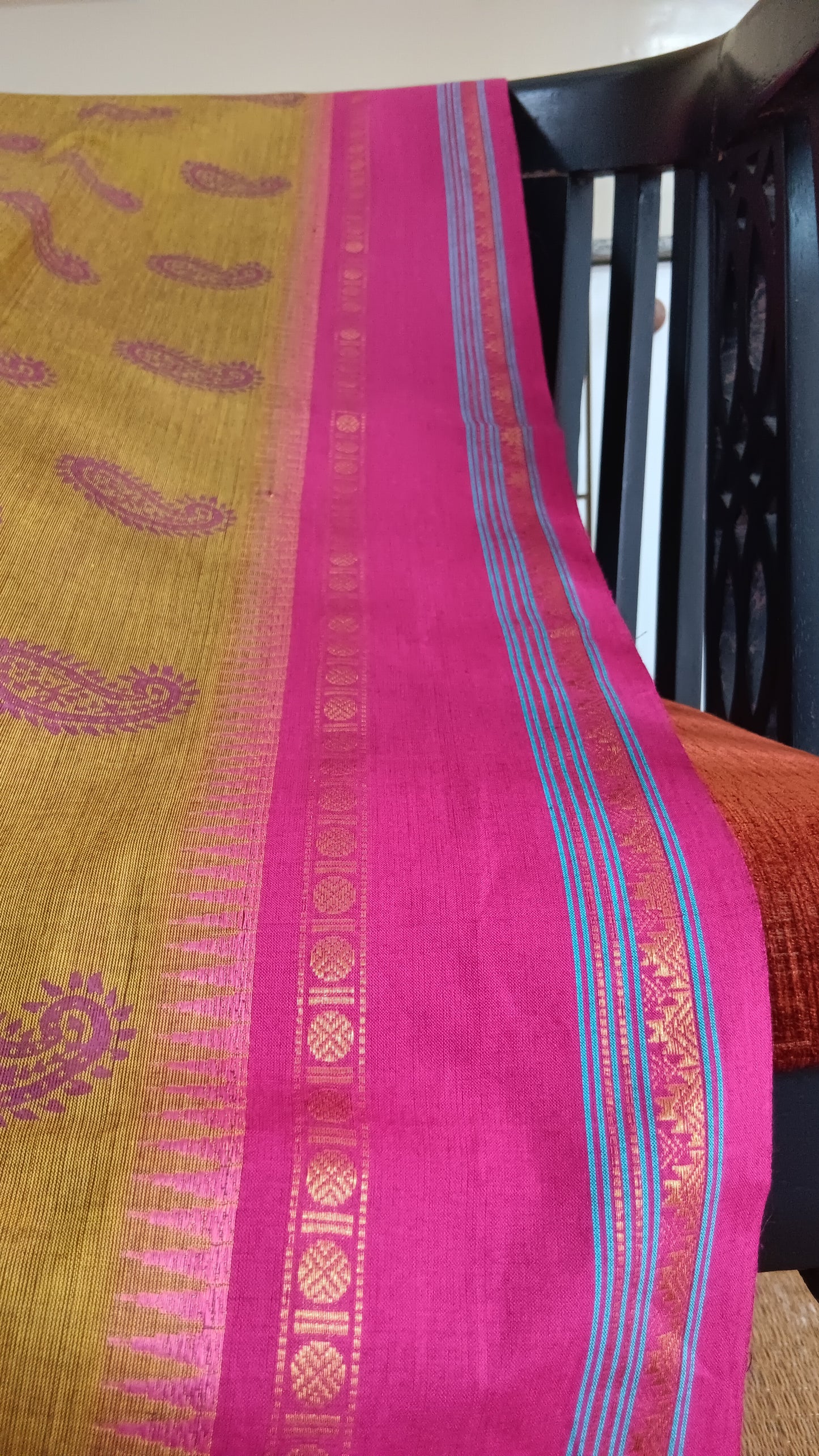 Paisley motif function wear cotton saree (CGOP-961)