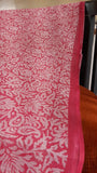Pink block printed kota cotton saree (CKT-2153)