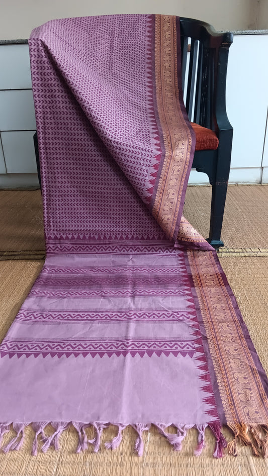 Pink daily use cotton saree (DW-139)