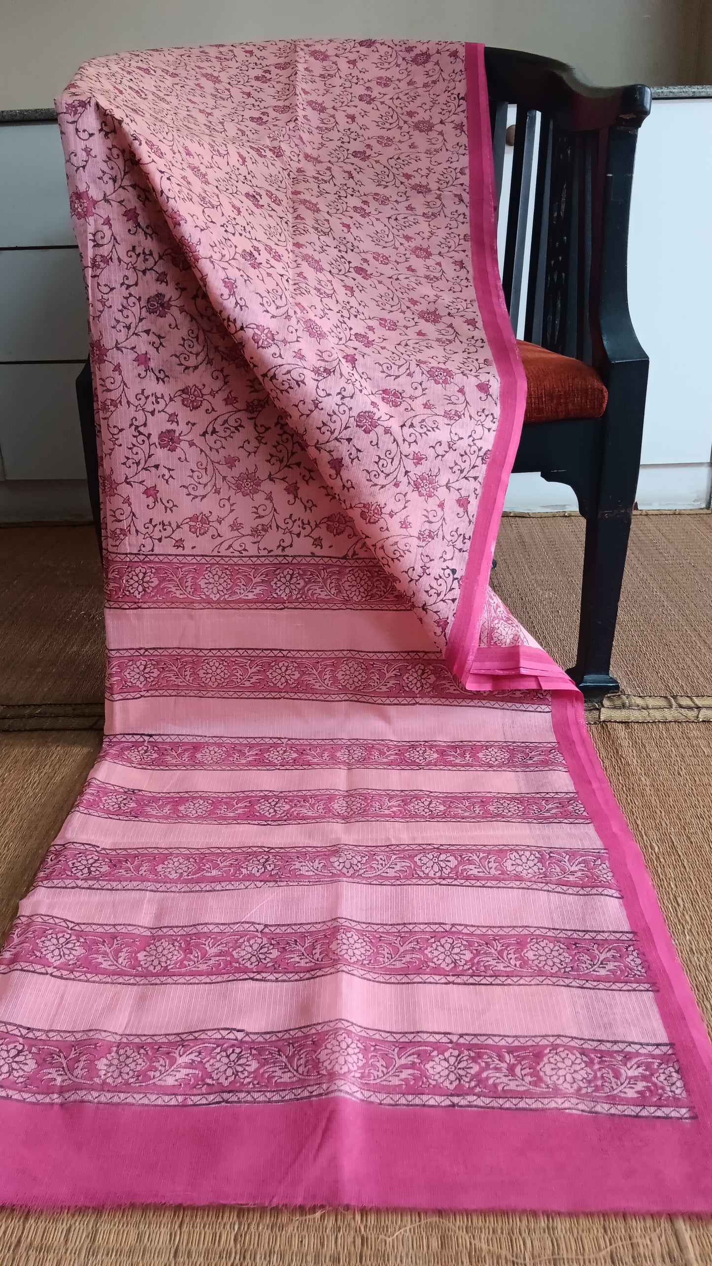 Pink daily wear kota cotton saree (CKT-205)