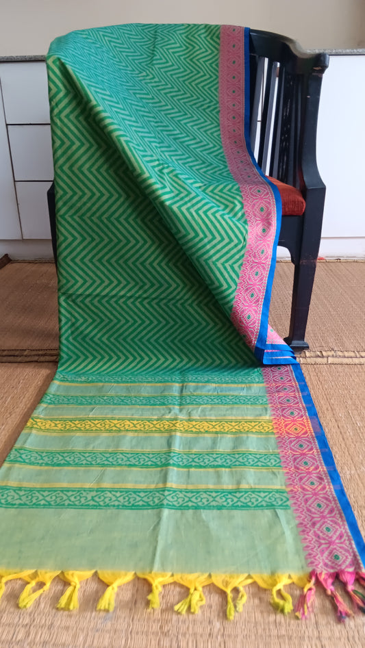 Printed daily wear cotton saree (DW-127)