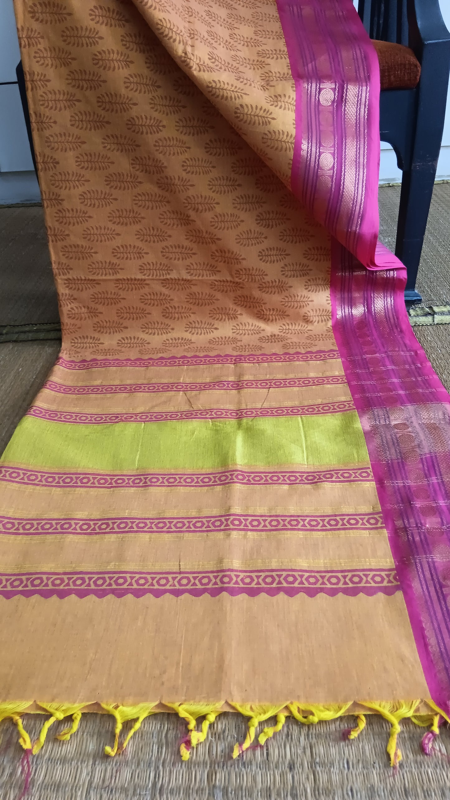 Printed function wear cotton saree (CGOP-957)