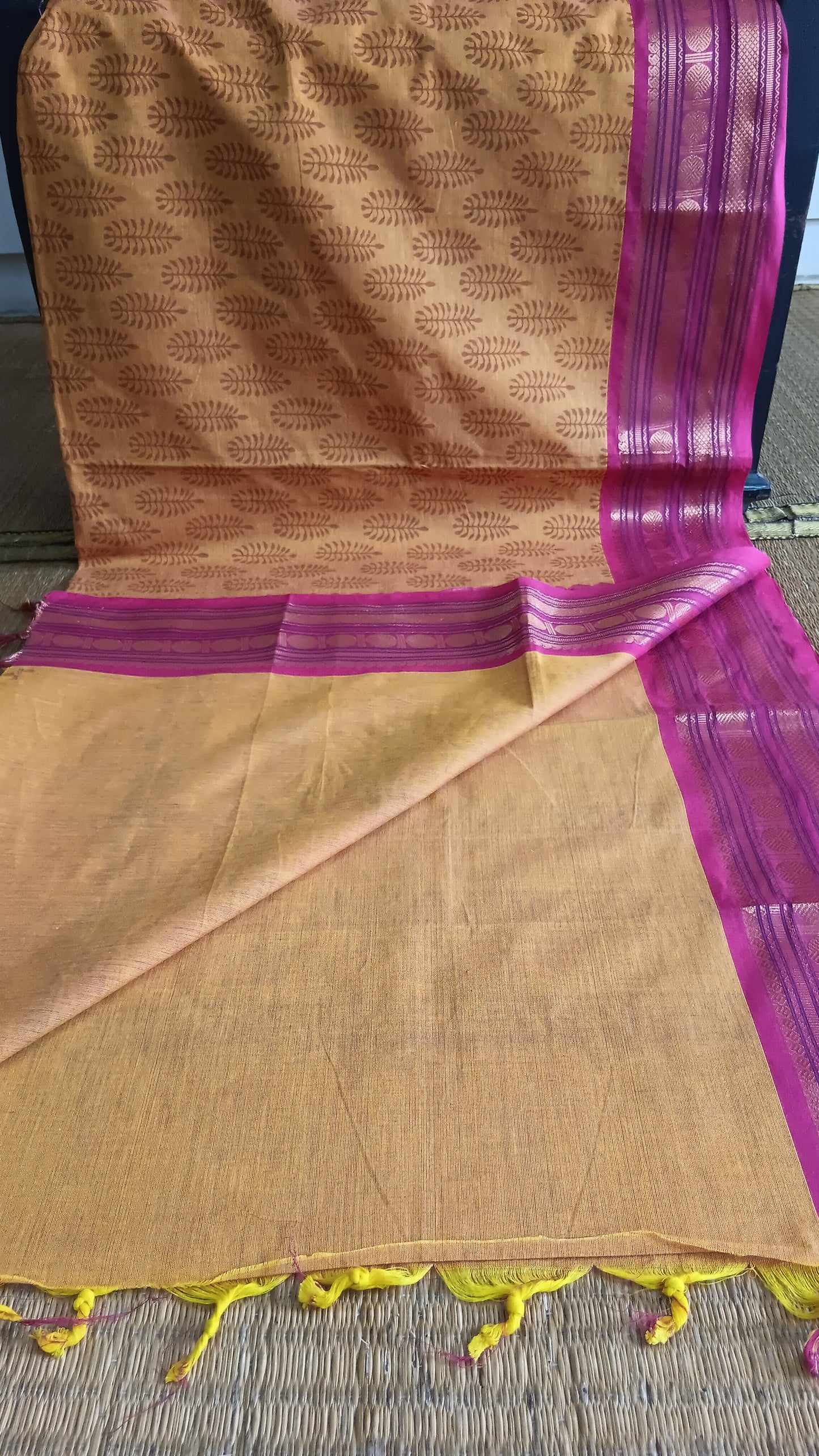 Printed function wear cotton saree (CGOP-957)