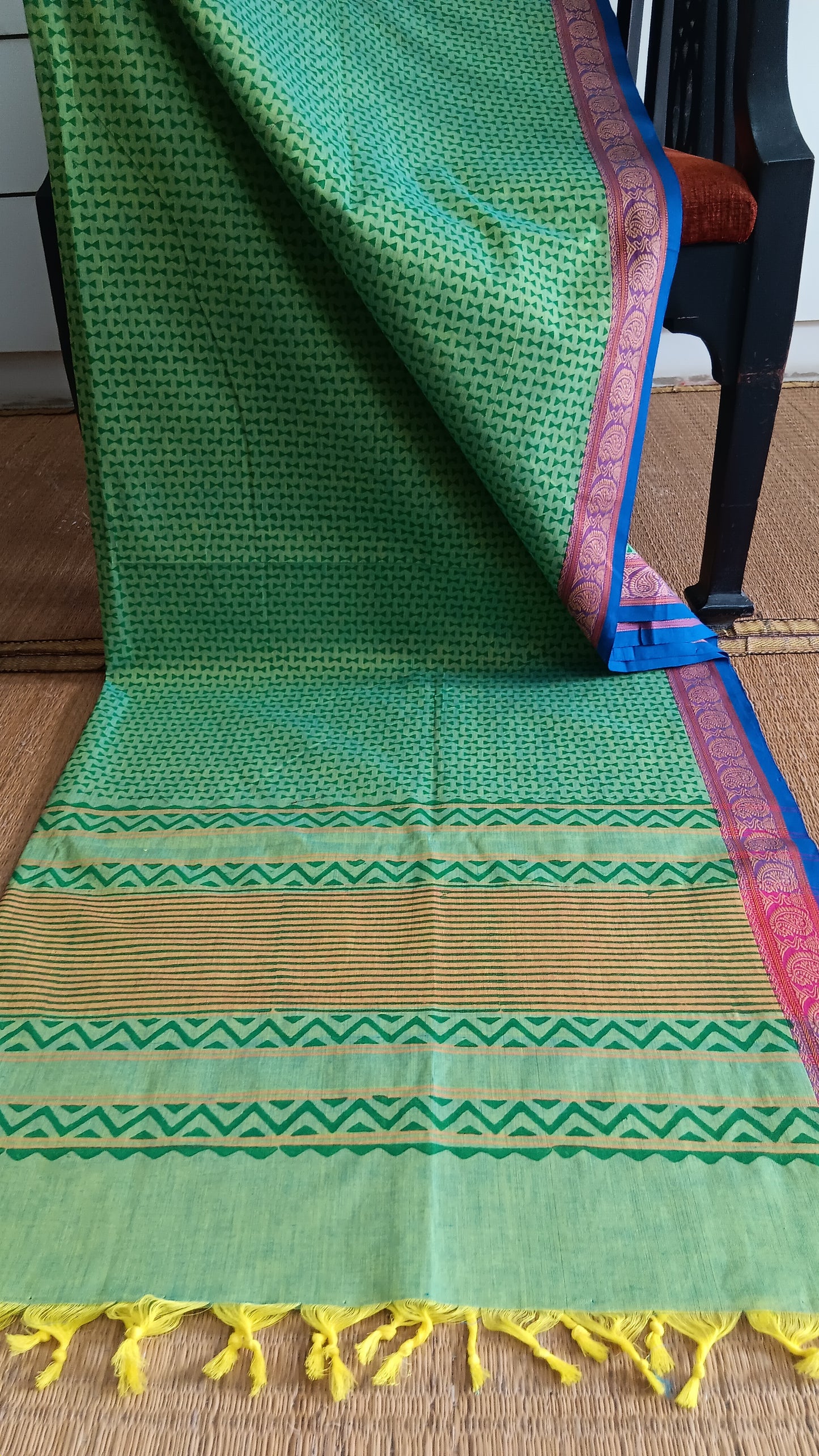 Simple printed daily wear cotton saree (DW-130)