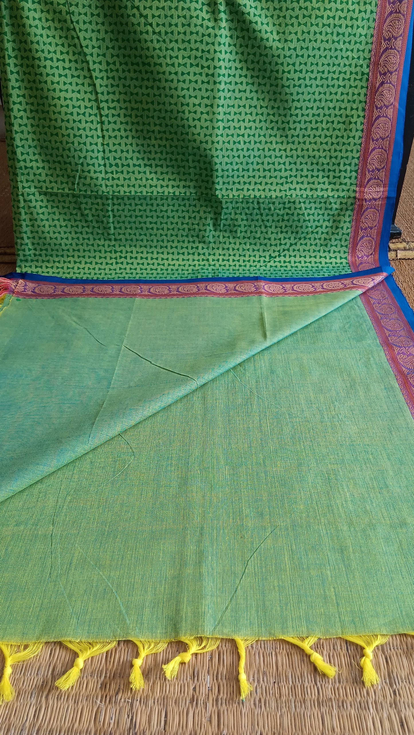 Simple printed daily wear cotton saree (DW-130)