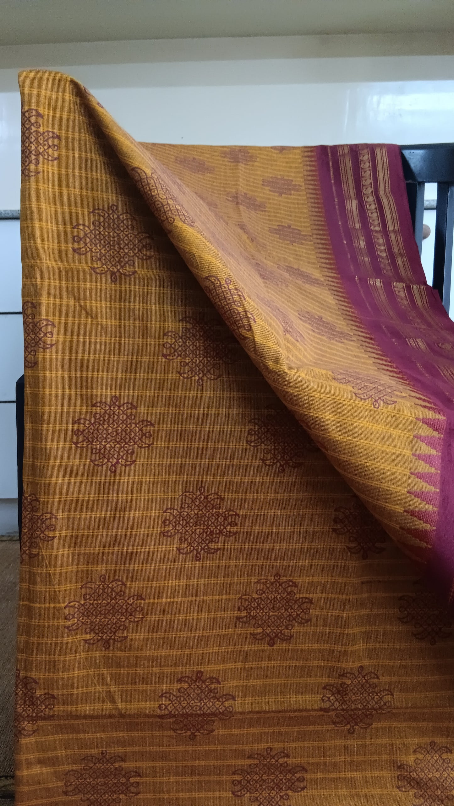 Striped function wear cotton saree (CGOP-963)